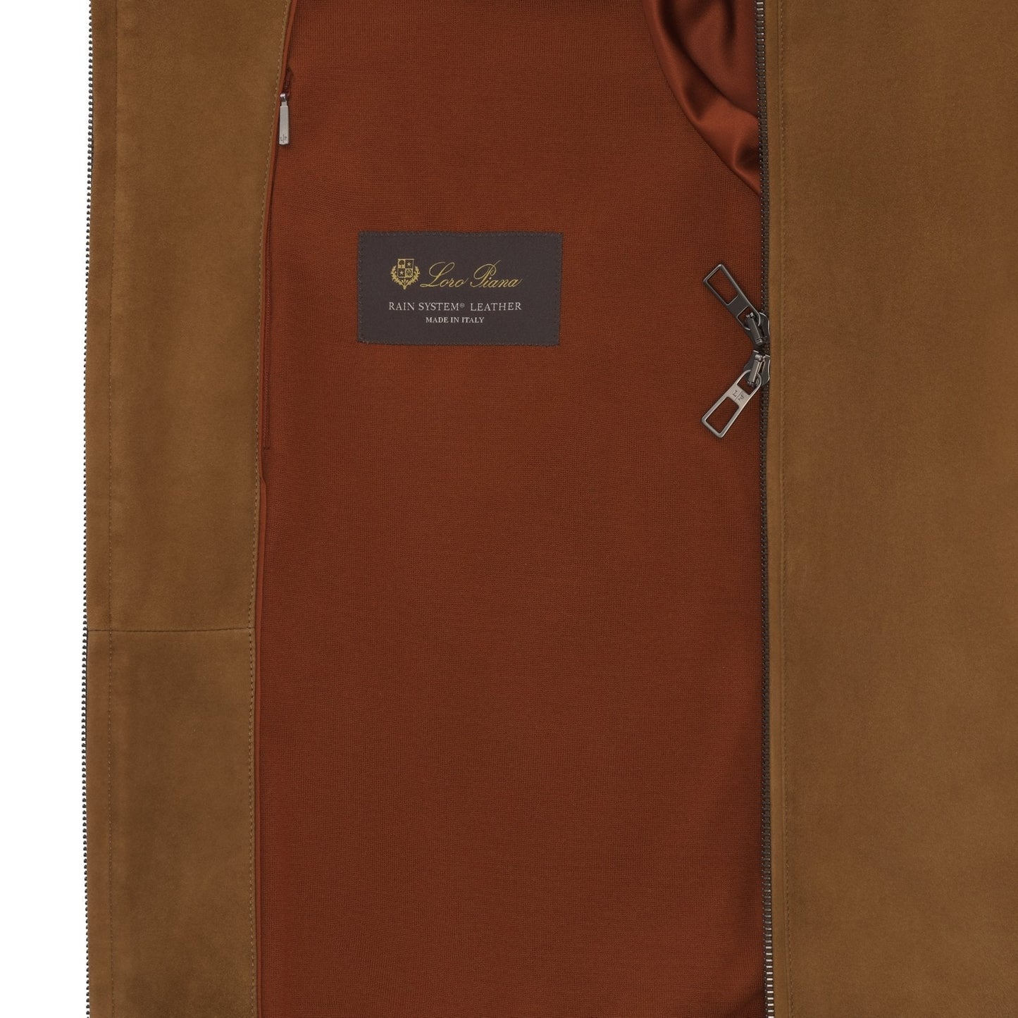 Loro Piana Skytree Suede Biker Jacket in Camel Brown - SARTALE