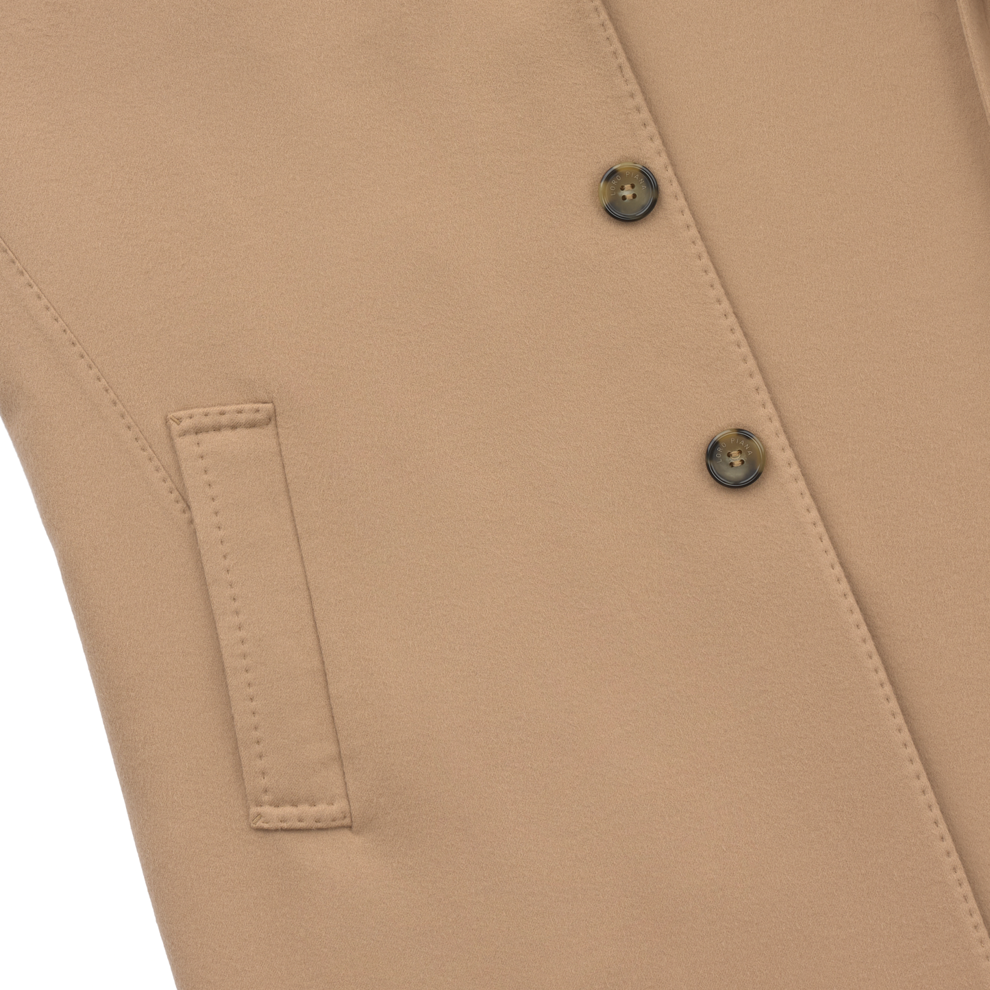 Loro Piana Rain System Cashmere Coat in Beige - SARTALE