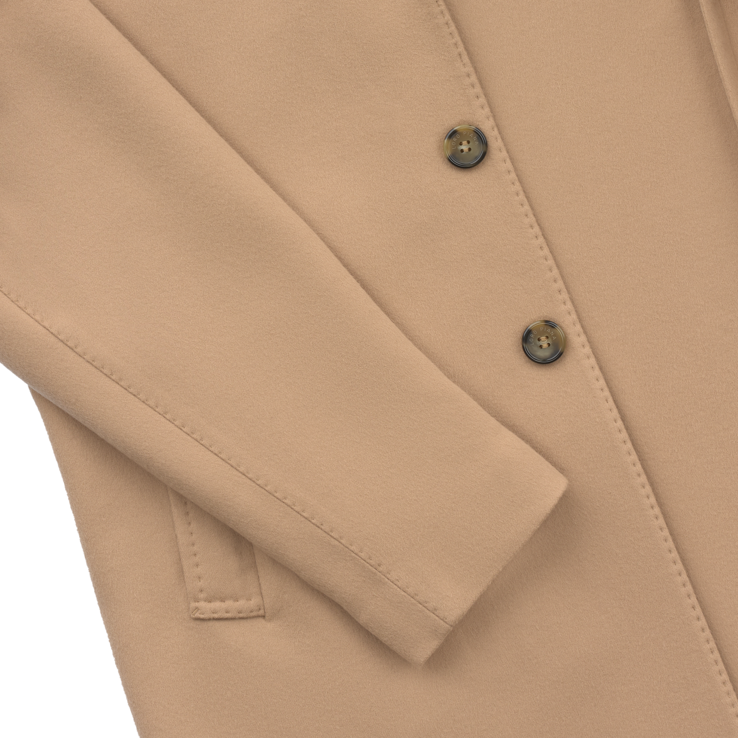 Loro Piana Rain System Cashmere Coat in Beige - SARTALE