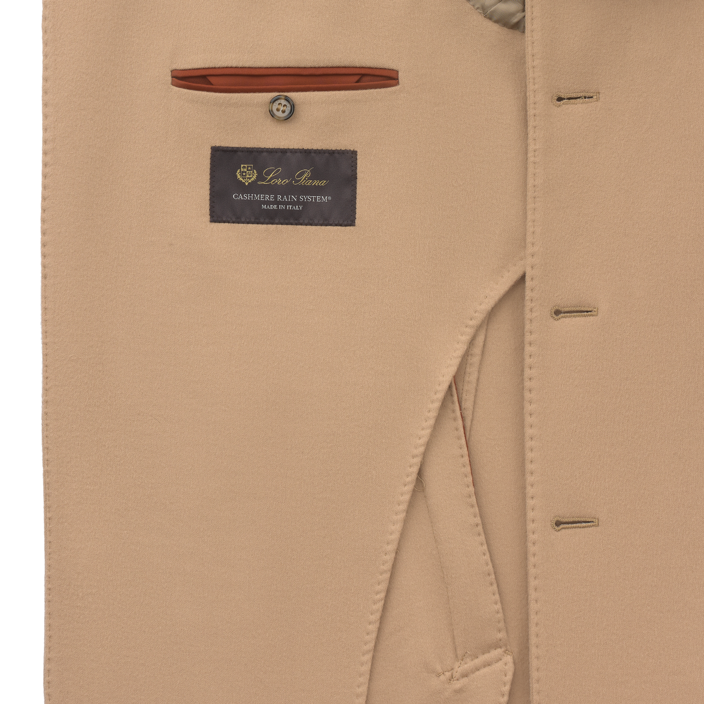 Loro Piana Rain System Cashmere Coat in Beige - SARTALE