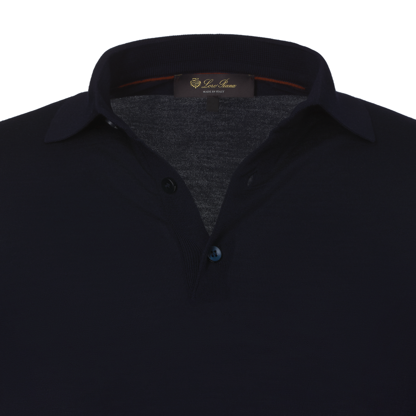 Wool Long Sleeve Polo Shirt