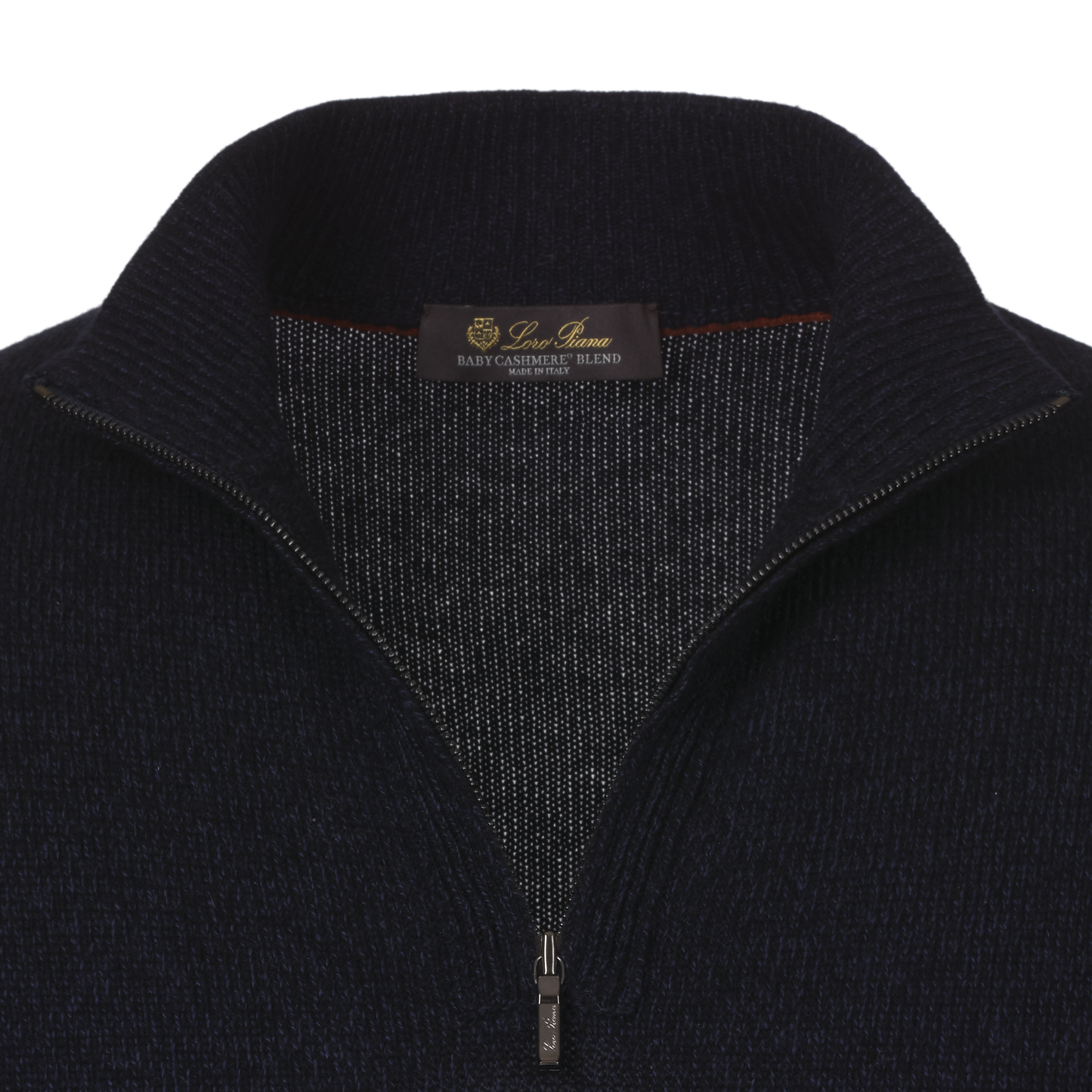 Cashmere and Silk-Blend Knitted Sweater in Dark Blue