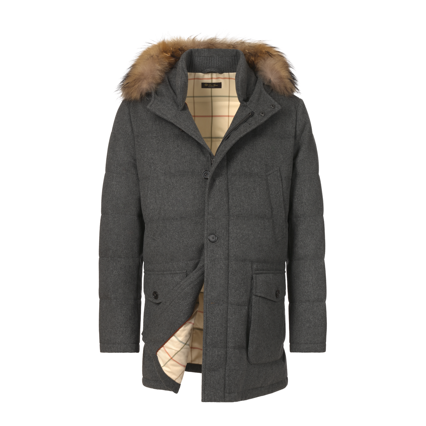 Loro Piana «Green Storm System» Westernbrook Cashmere Parka in Grey - SARTALE