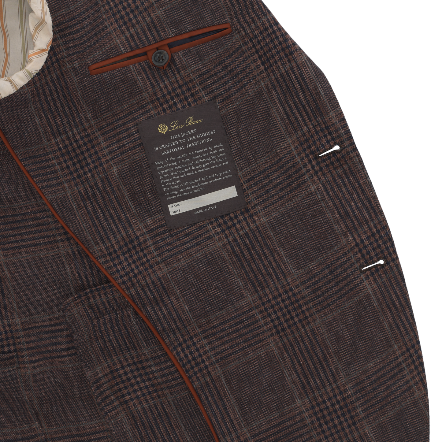 Rain System Handmade Unstructured Linen Blazer in Brown