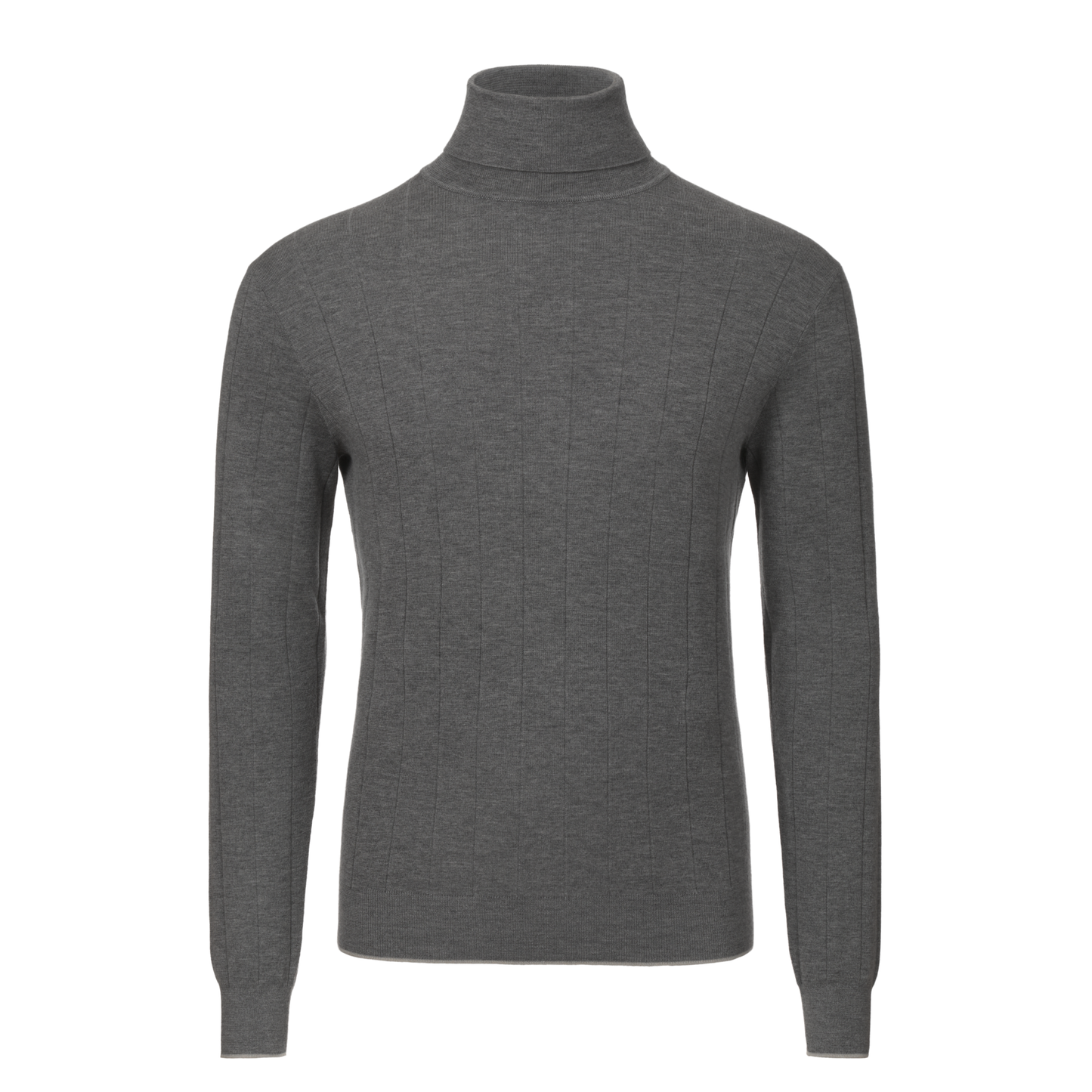 Ribbed Cashmere Sweater in Grey