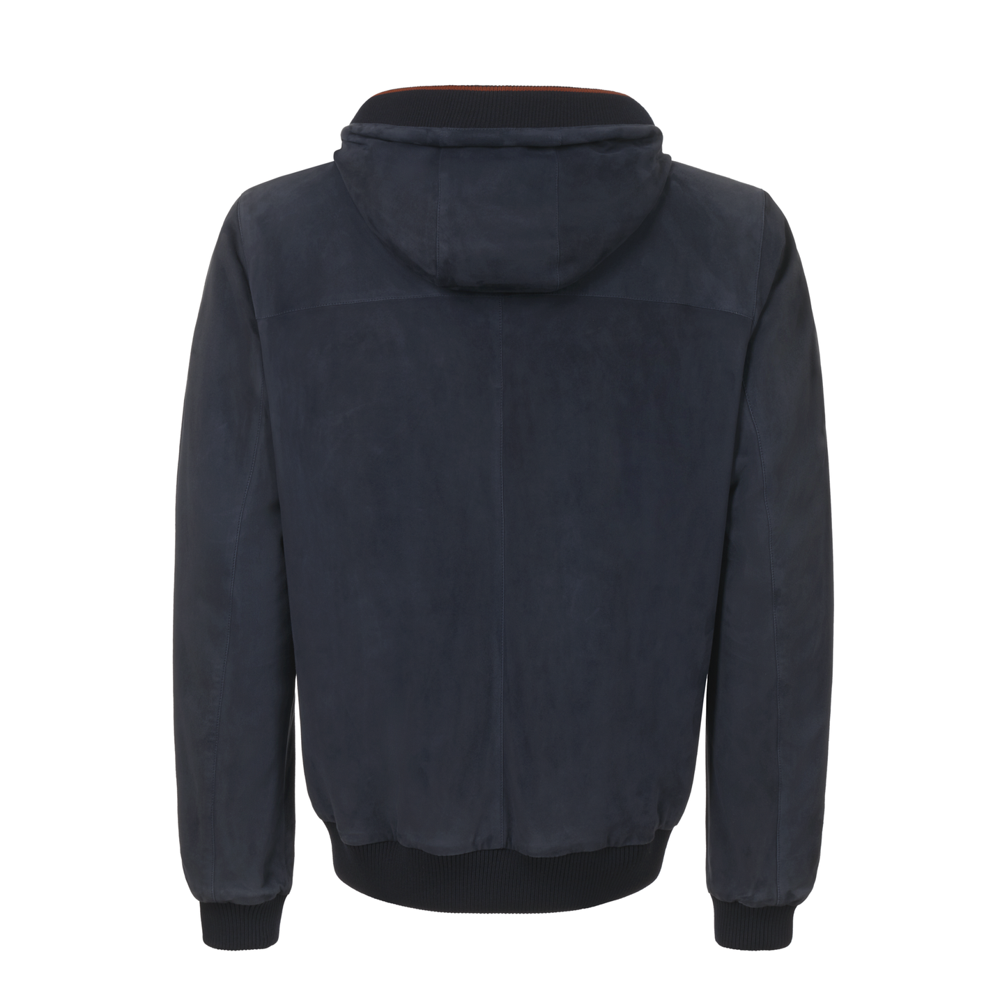 Loro Piana Suede Hooded Bomber Jacket in Dark Blue - SARTALE