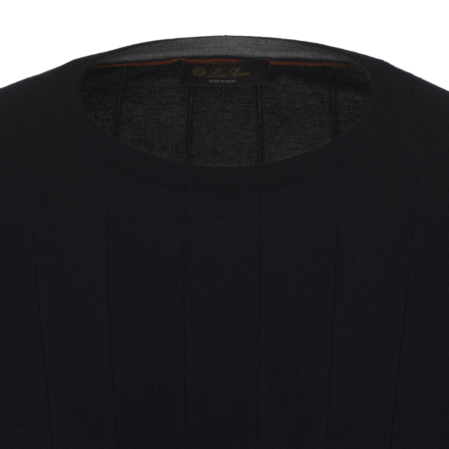 Ribbed Cashmere Sweater in Dark Blue