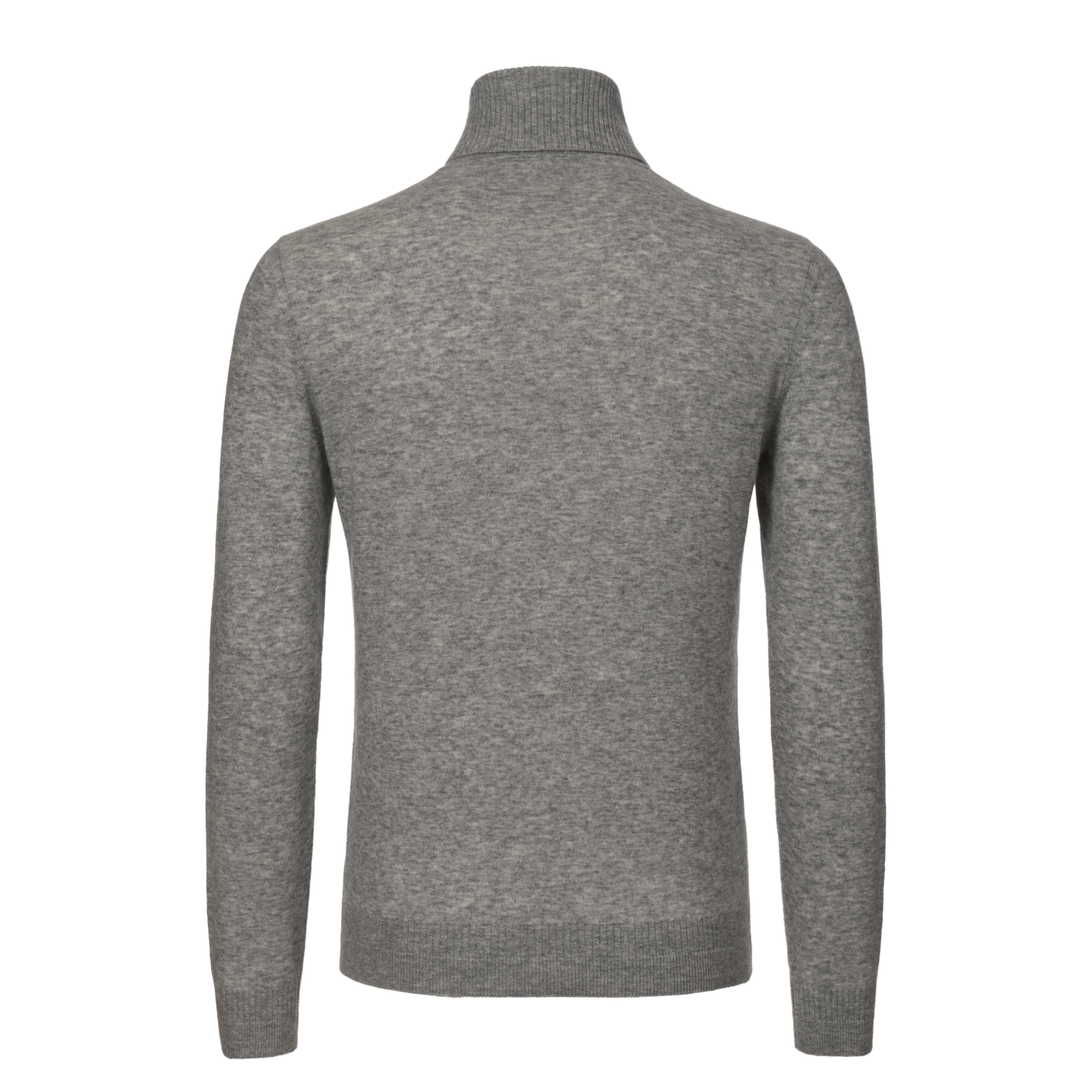 Turtleneck Cashmere and Silk-Blend Sweater in Grey