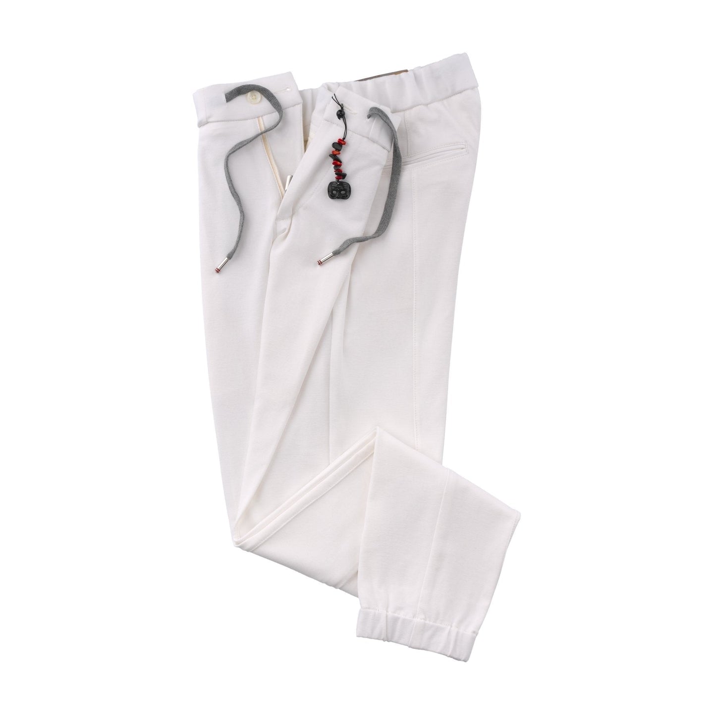 Marco Pescarolo Freetime Drawstring Trousers in White - SARTALE