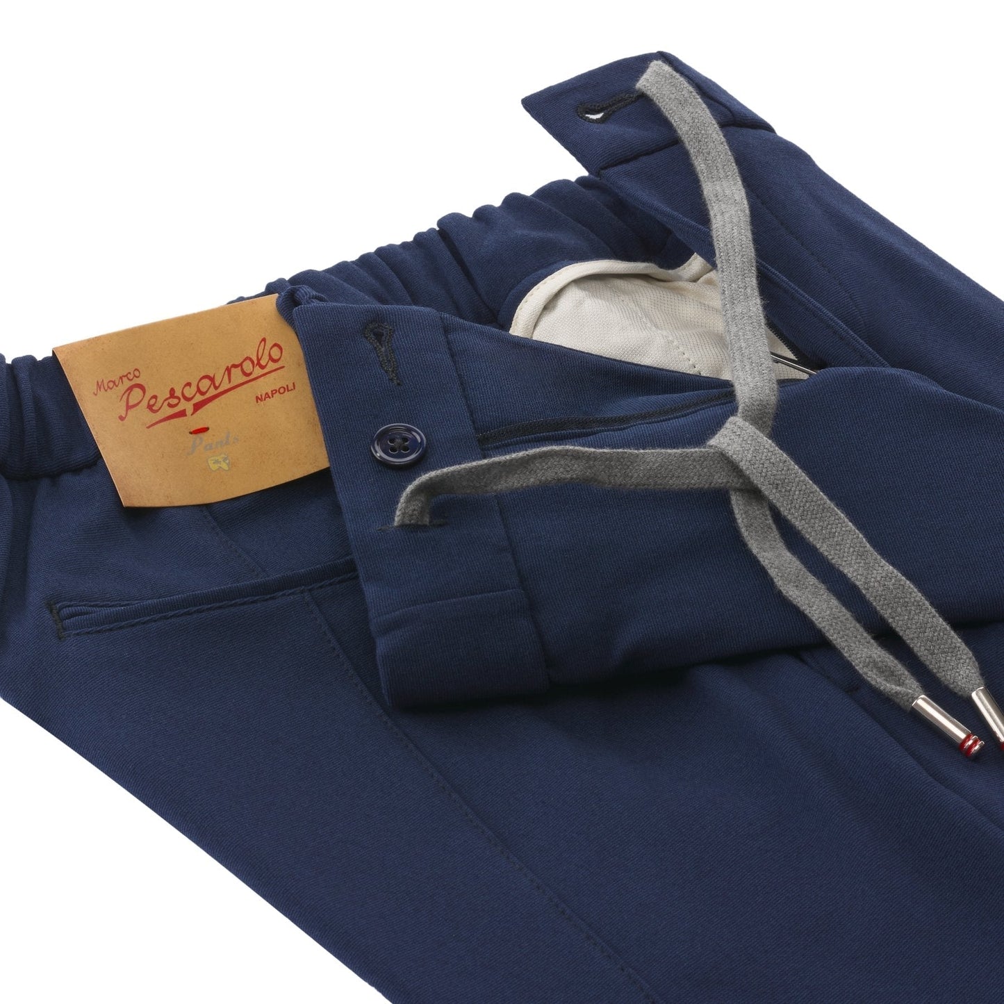 Marco Pescarolo Freetime Drawstring Trousers in Navy Blue - SARTALE