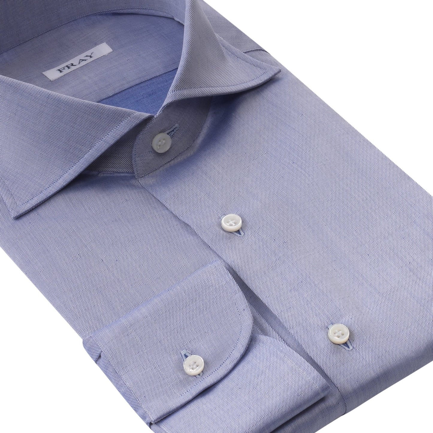 Fray Cotton and Linen-Blend Shirt in Blue - SARTALE