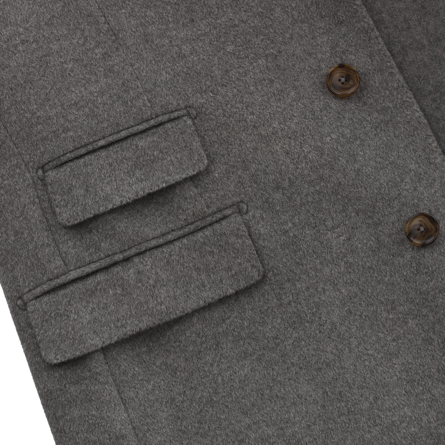 De Petrillo Single-Breasted Wool and Cashmere-Blend Cappotti Coat in Grey. Exclusively Made for Sartale - SARTALE