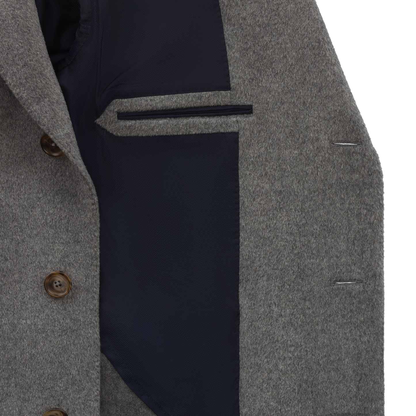 De Petrillo Single-Breasted Wool and Cashmere-Blend Cappotti Coat in Grey. Exclusively Made for Sartale - SARTALE