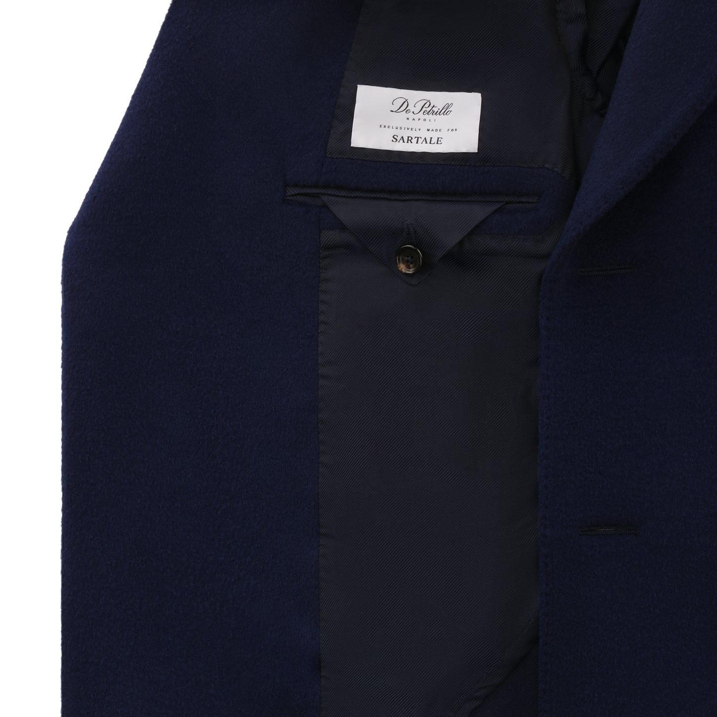 De Petrillo Single-Breasted Wool and Cashmere-Blend Cappotti Coat in Blue. Exclusively Made for Sartale - SARTALE