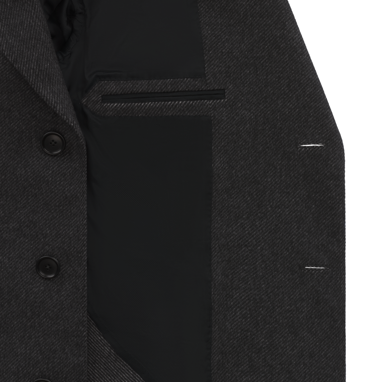 De Petrillo Single-Breasted Wool Cappotti Coat in Dark Grey. Exclusively Made for Sartale - SARTALE