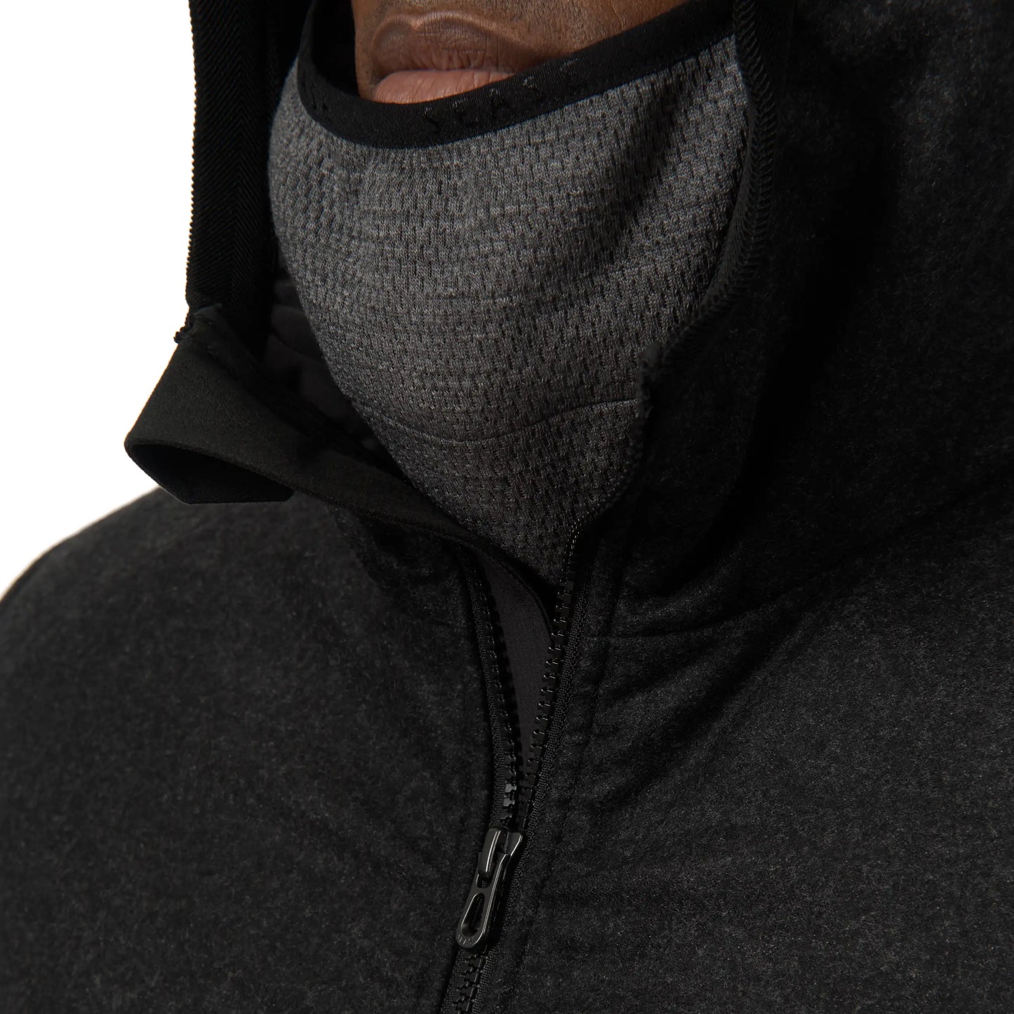 Insulated Flannel-Wool Hooded Ski Jacket