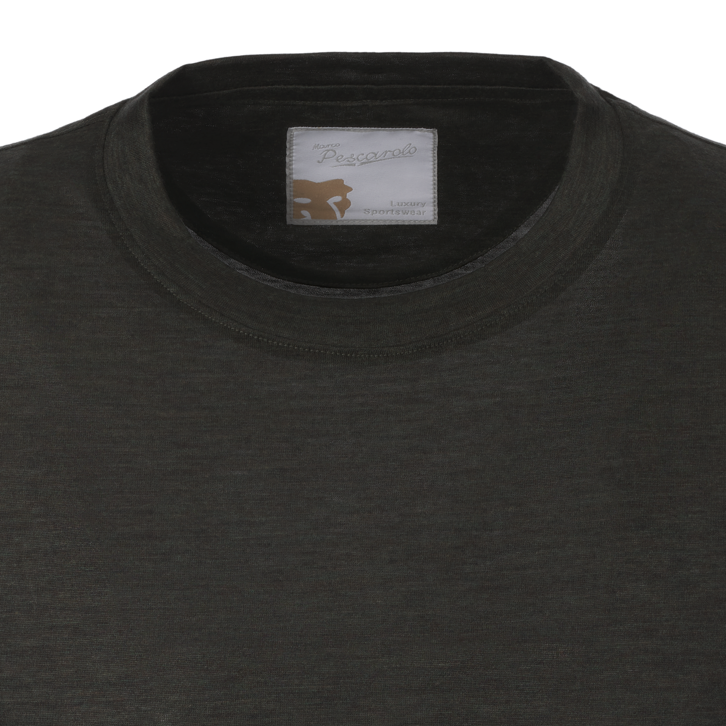 Marco Pescarolo Crew-Neck Cashmere Long Sleeve T-Shirt in Dark Green - SARTALE