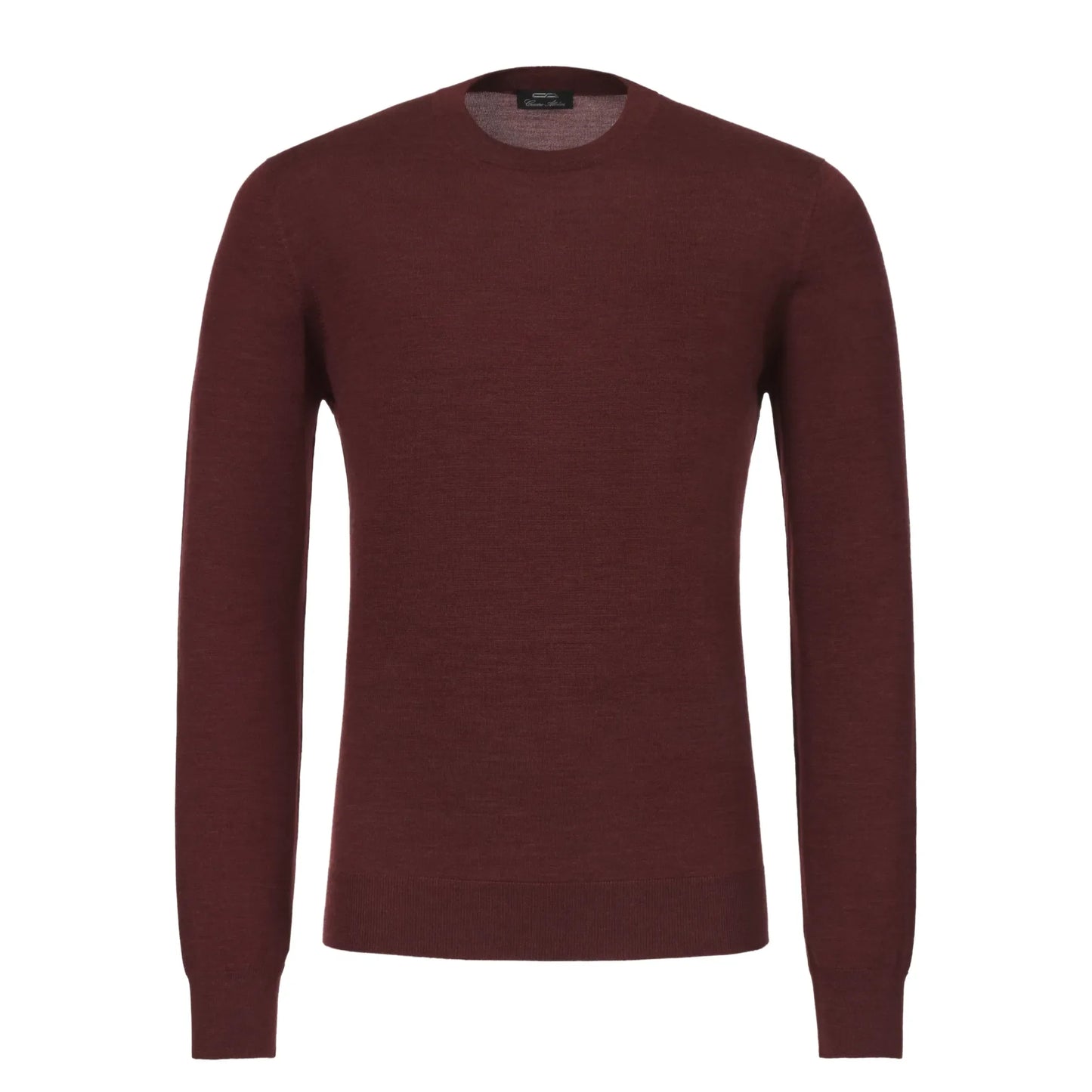 Wool and Silk-Blend Sweater in Wine Red