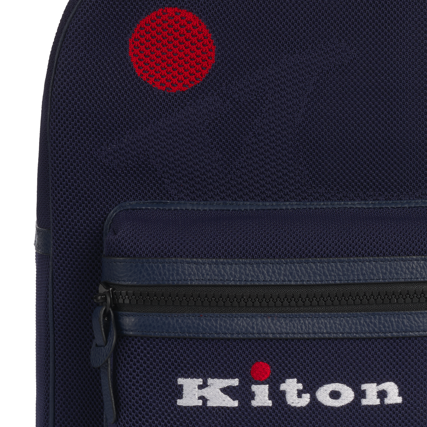 Kiton Logo-Embroidered Backpack in Navy Blue - SARTALE