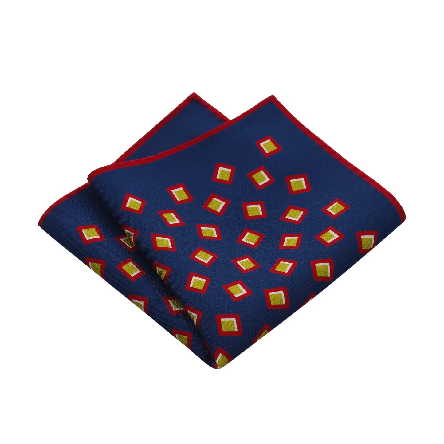 Printed Silk Blue Pocket Square