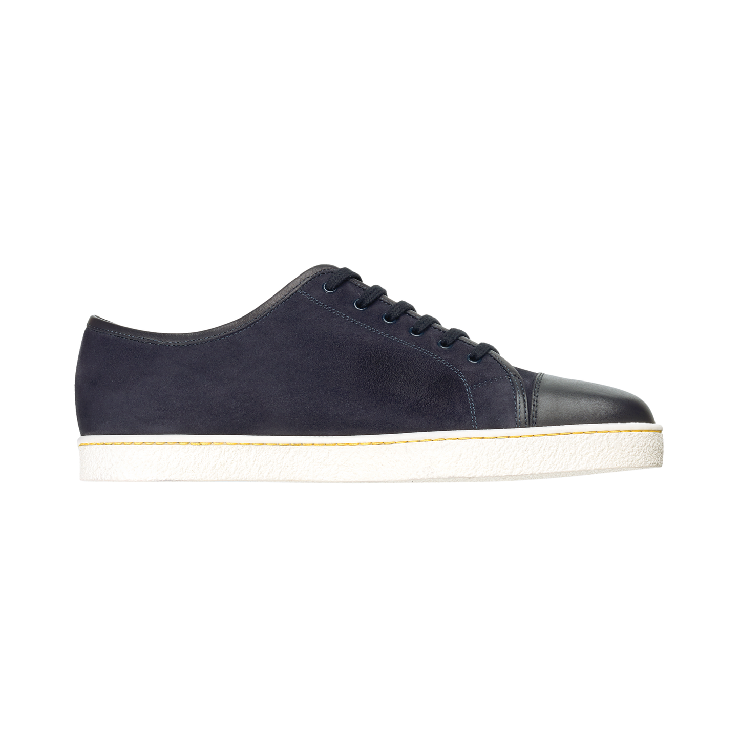 John Lobb "Levah" Suede and Leather Sneakers in Dark Blue - SARTALE