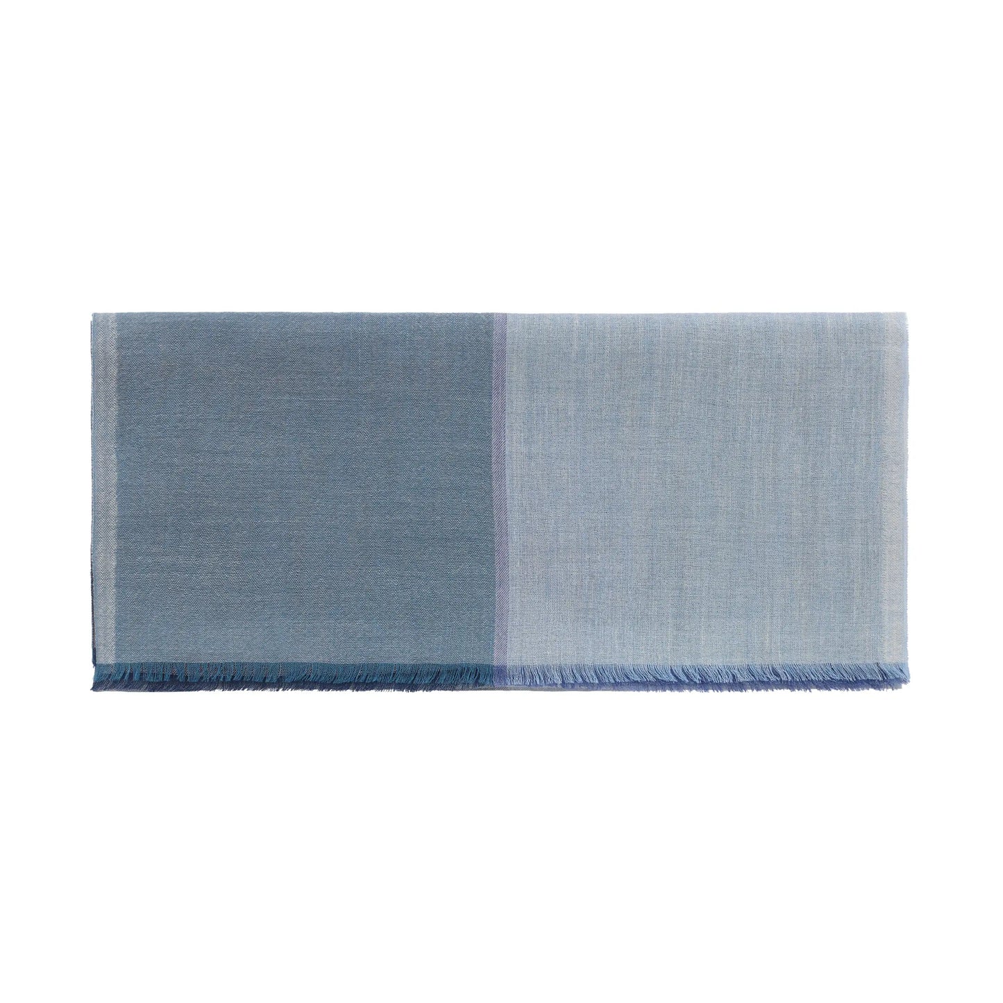 Cashmere-Blend Scarf in Sky Blue and Purple
