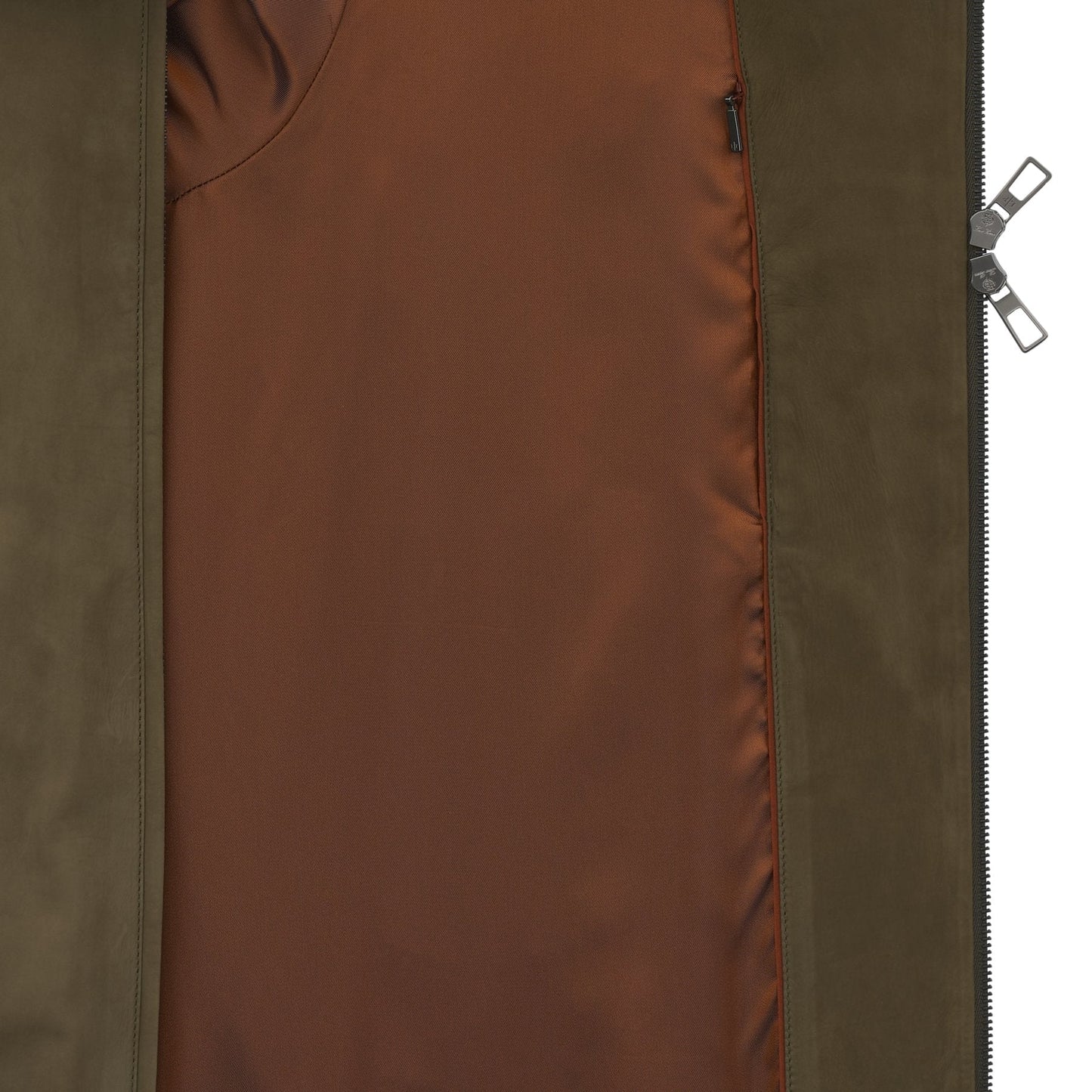 Loro Piana Soft Nabuk Bomber Jacket in Olive Green - SARTALE