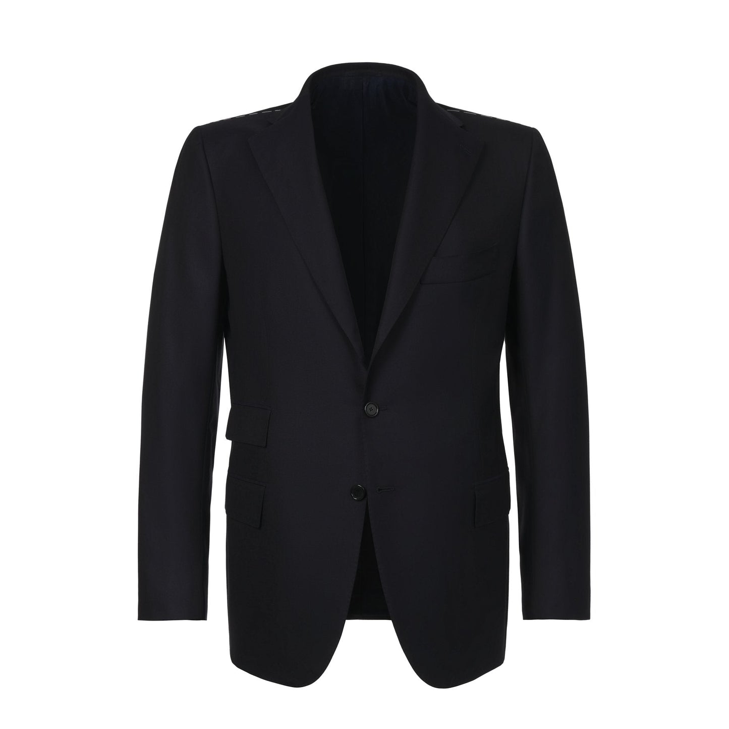 Single-Breasted Classic Wool Suit in Dark Blue Cesare Attolini - Sartale