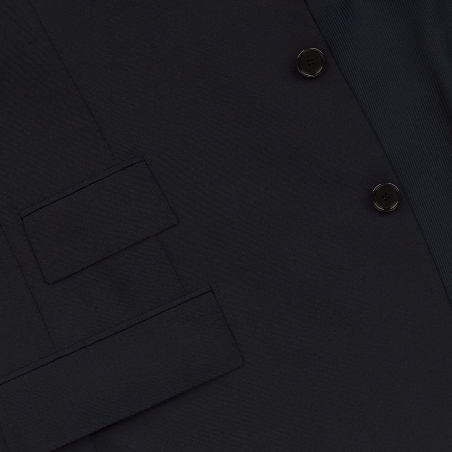 Single-Breasted Classic Wool Suit in Dark Blue