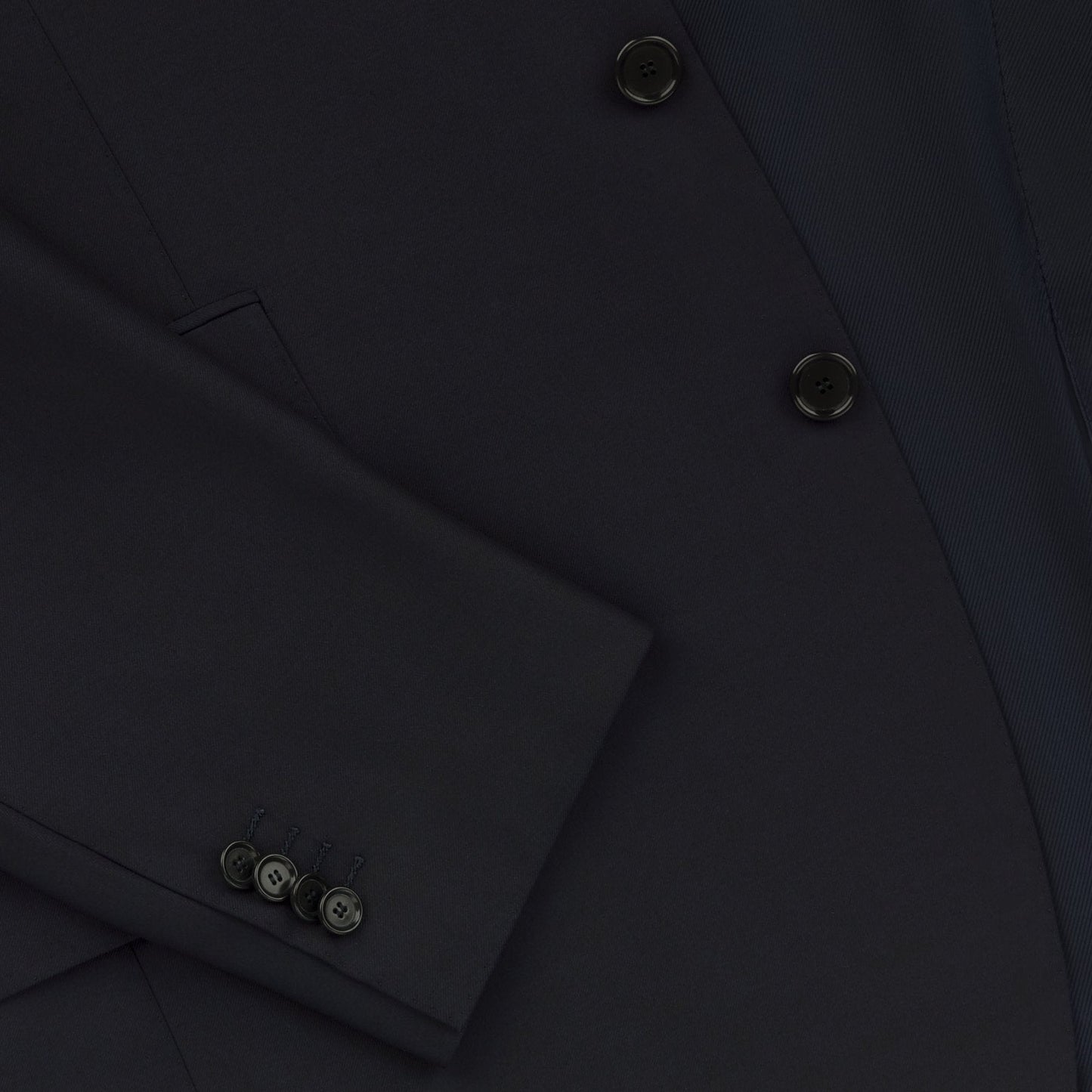 Single-Breasted Classic Wool Suit in Dark Blue