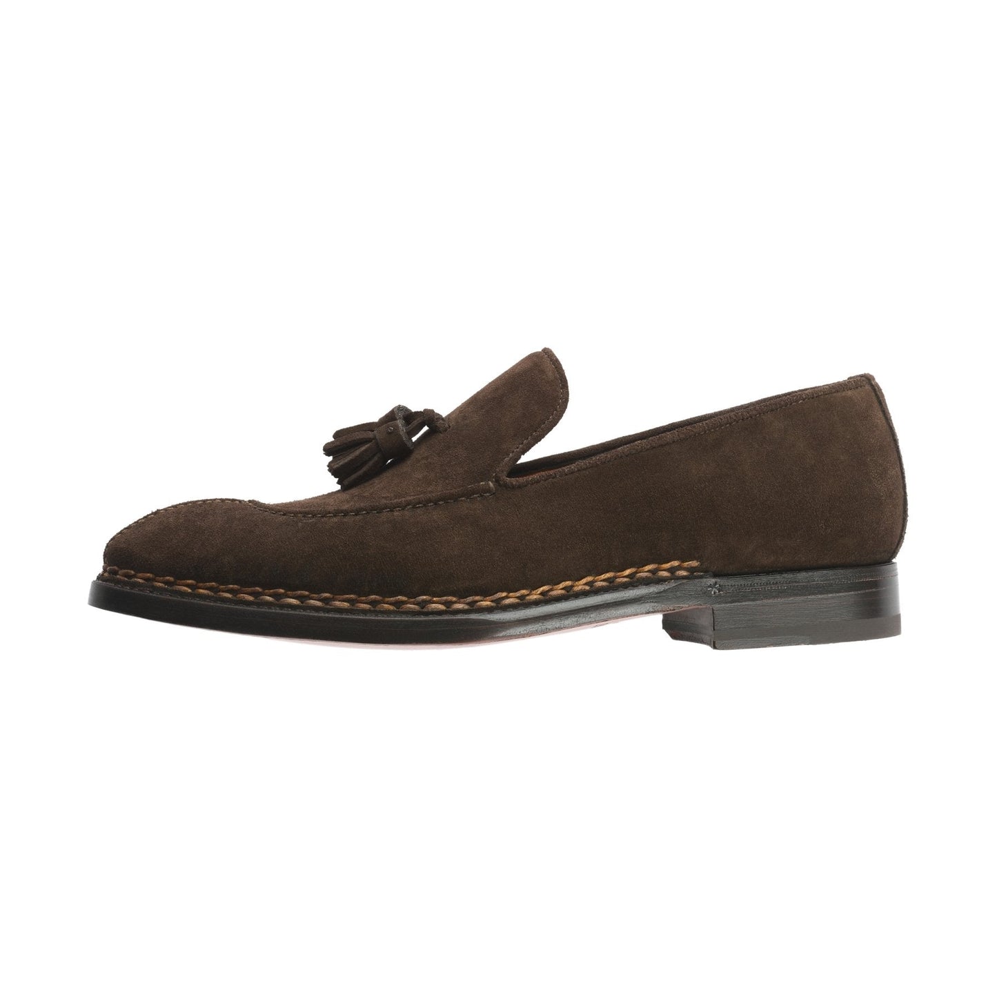Bontoni «Magnifico» Suede Tassel Loafer in Dark Brown - SARTALE