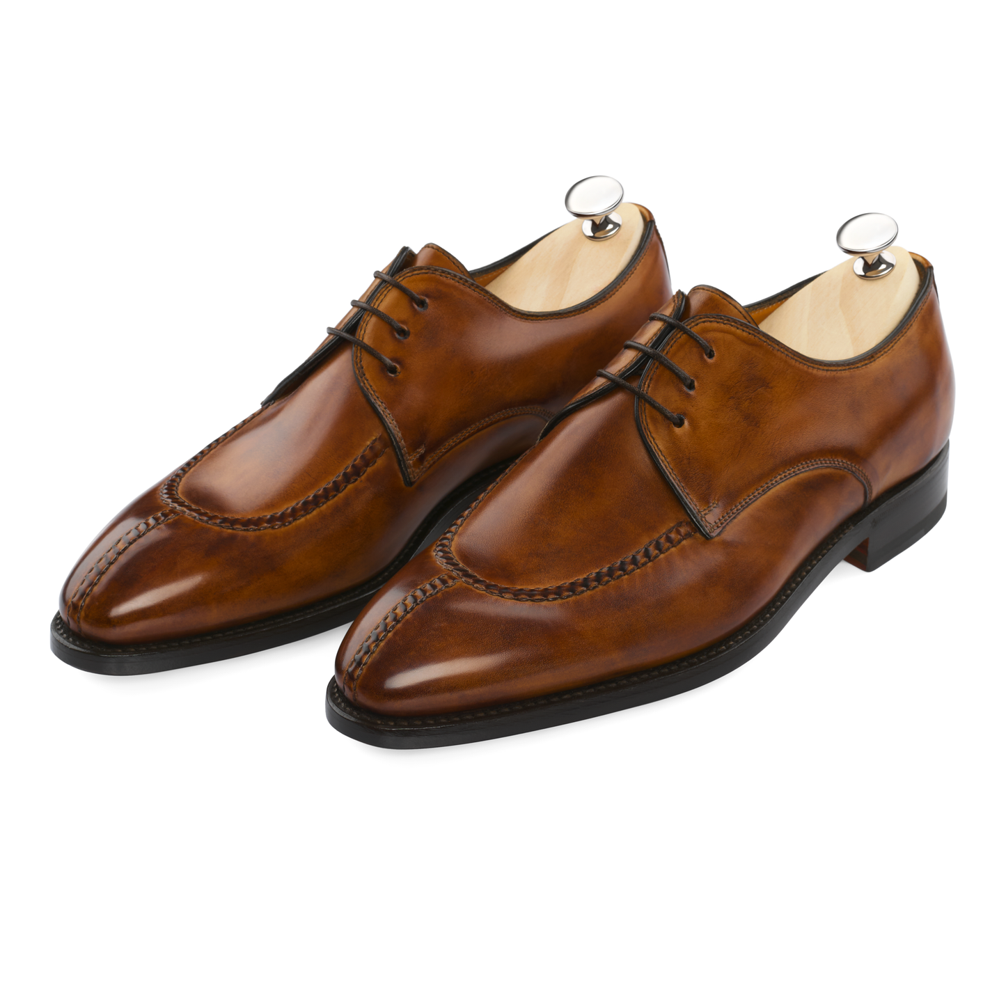 Bontoni "Magnifico New" Three-Eyelet Split Toe Derby with Hand-Stitched Details - SARTALE