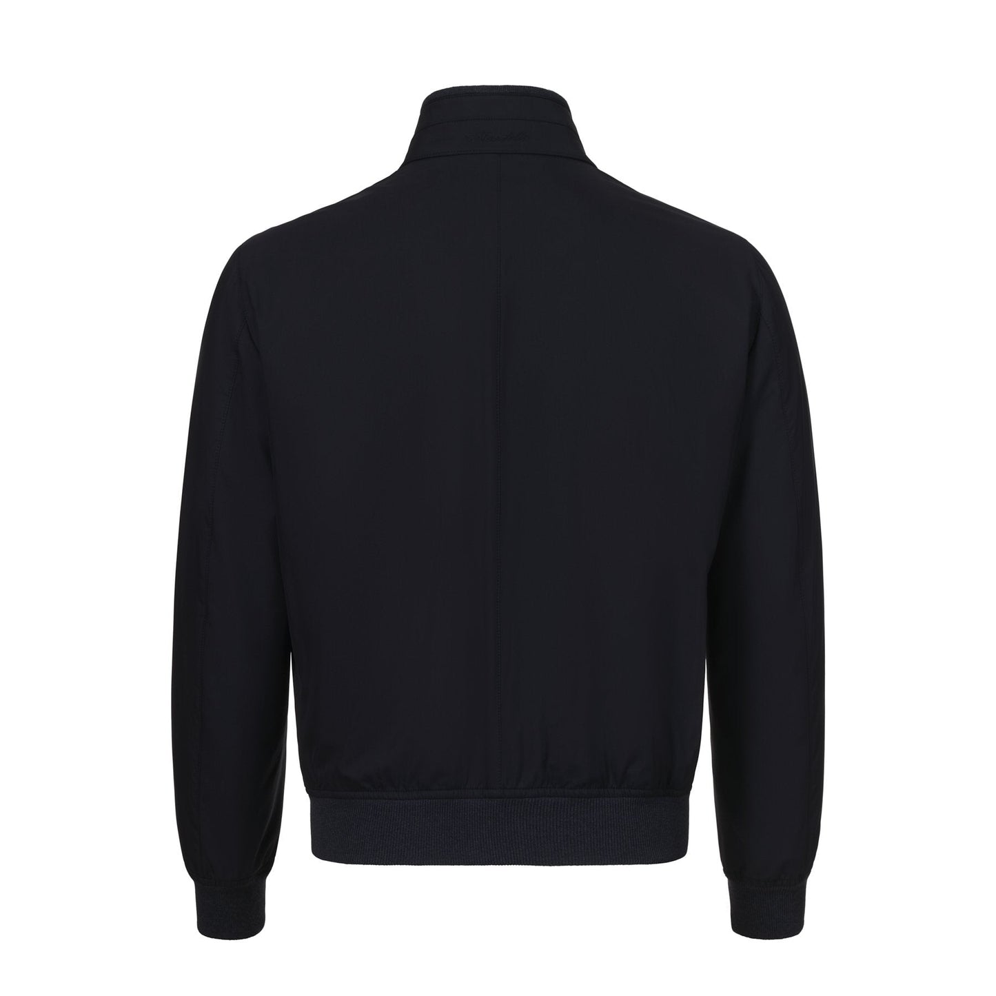 Mandelli Wind System Silk Bomber Jacket in Navy Blue - SARTALE