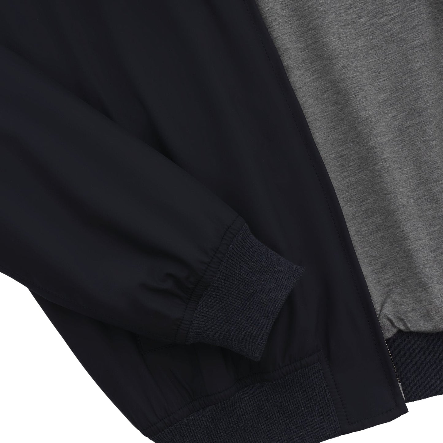 Mandelli Wind System Silk Bomber Jacket in Navy Blue - SARTALE