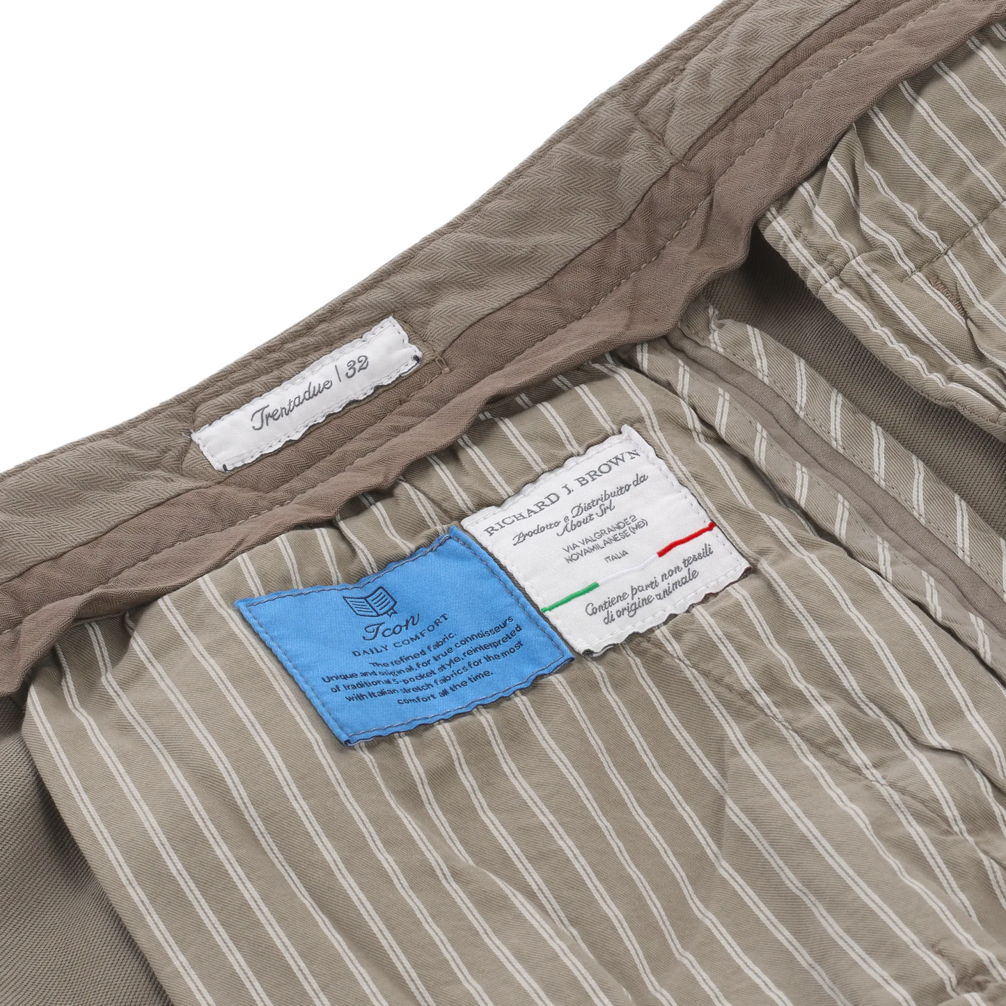 Slim-Fit Stretch-Cotton Trousers with Buckle Adjusters in Taupe