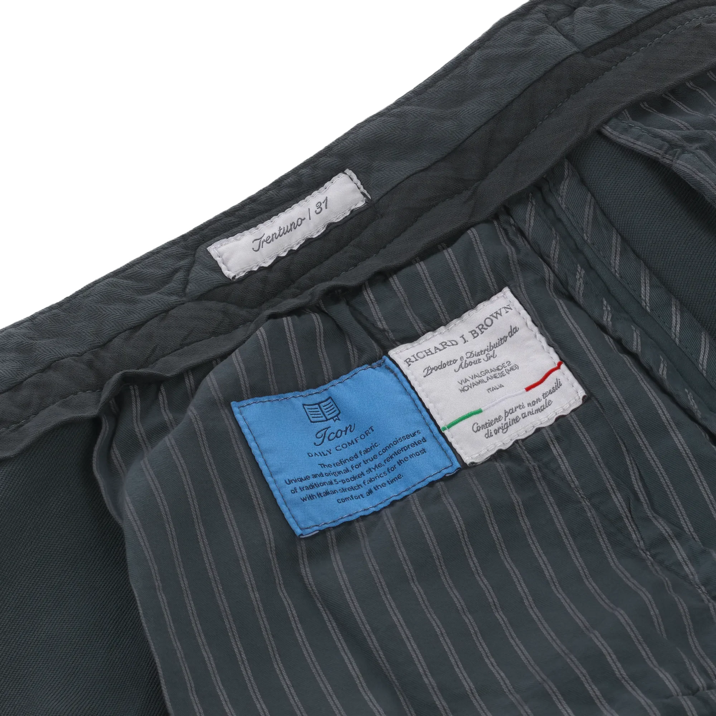 Slim-Fit Stretch-Cotton Trousers with Buckle Adjusters in Metallic Grey