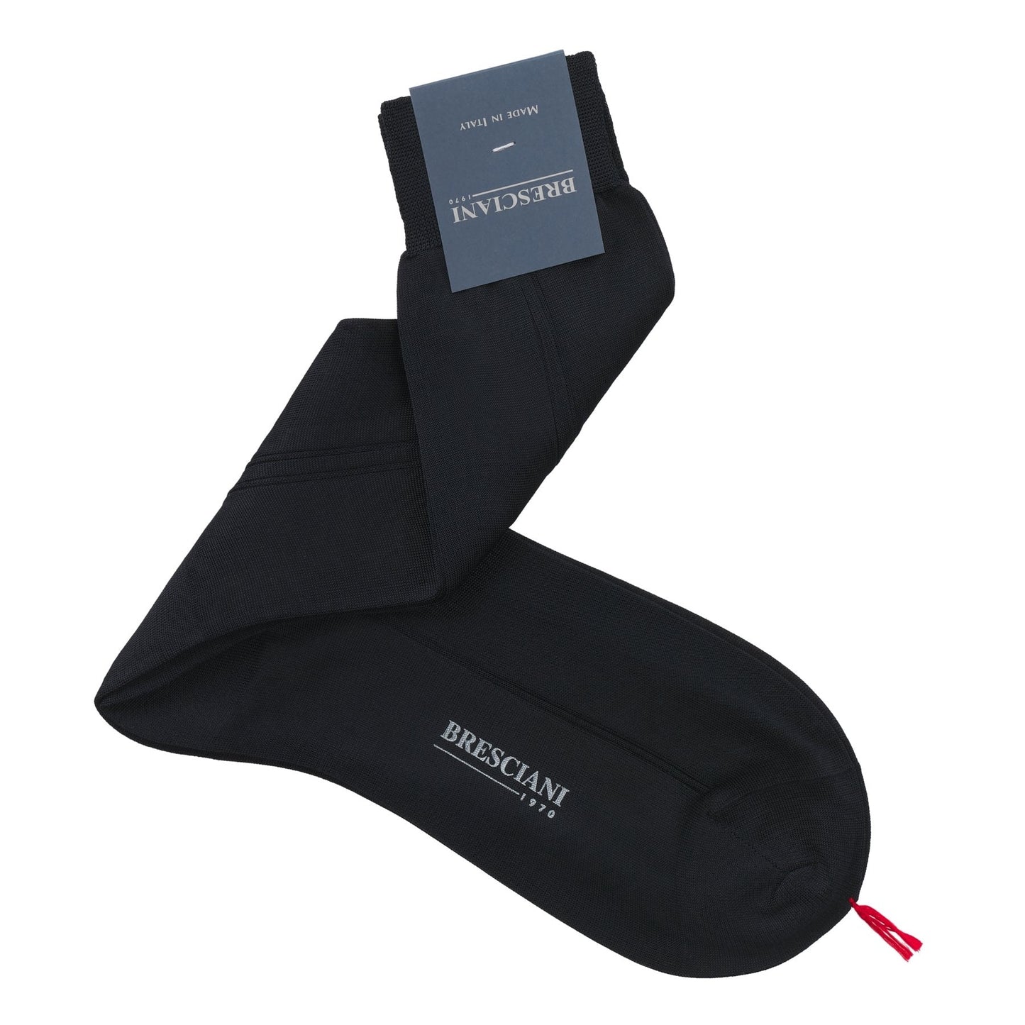 Bresciani Silk Socks in Dark Blue - SARTALE