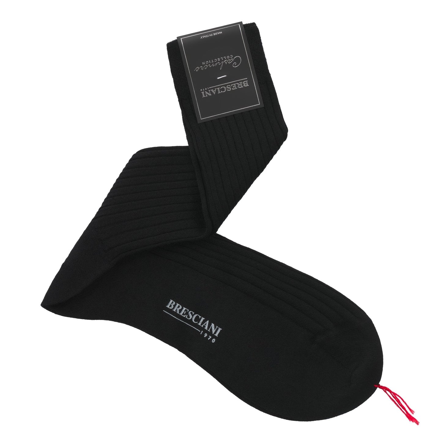 Bresciani Ribbed Cashmere and Silk-Blend Socks in Black - SARTALE