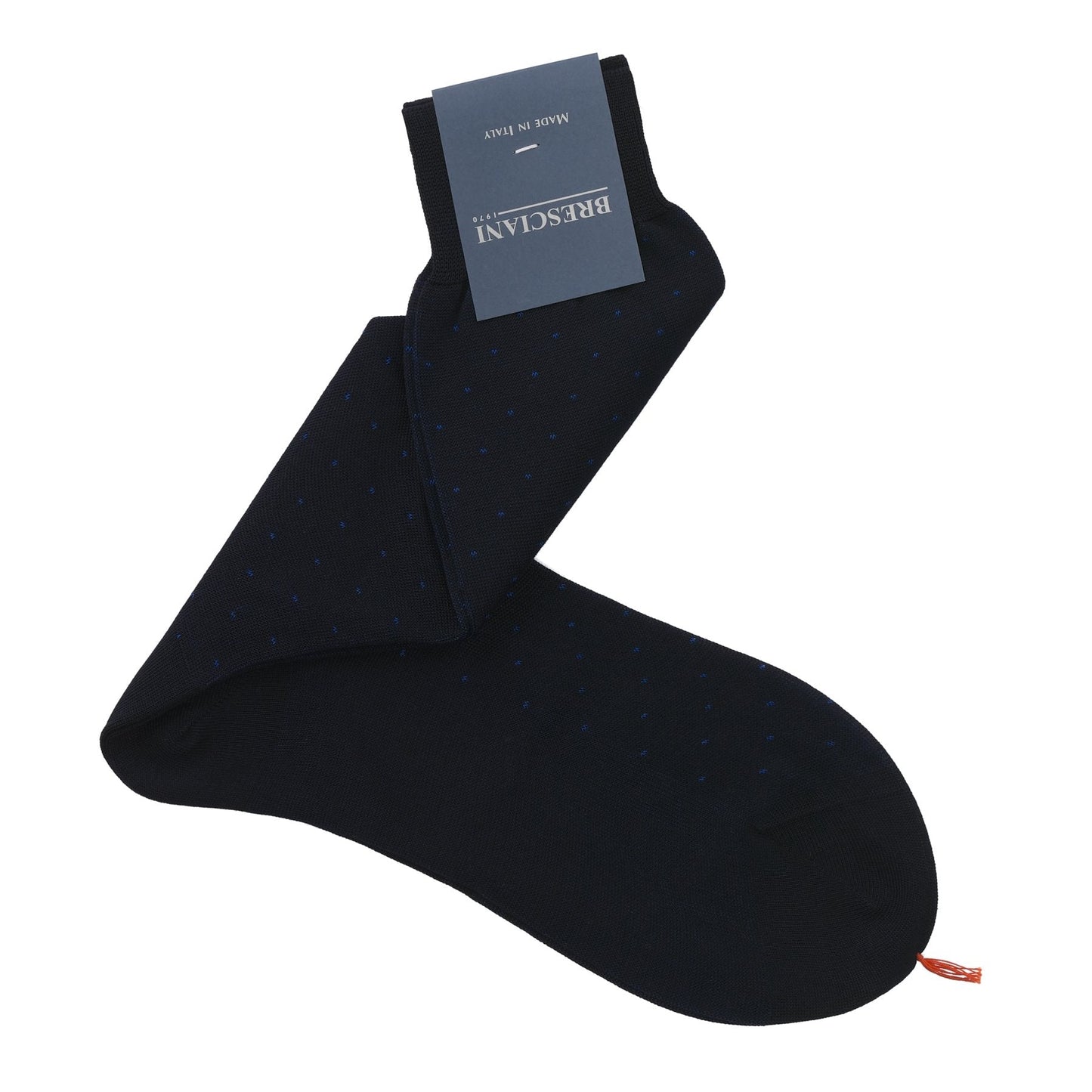 Bresciani Polka Dot Cotton Socks in Dark Blue - SARTALE