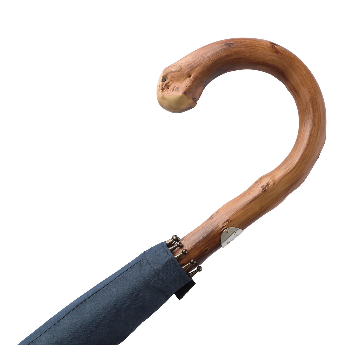 Congo Wood-Handle Umbrella in Blue