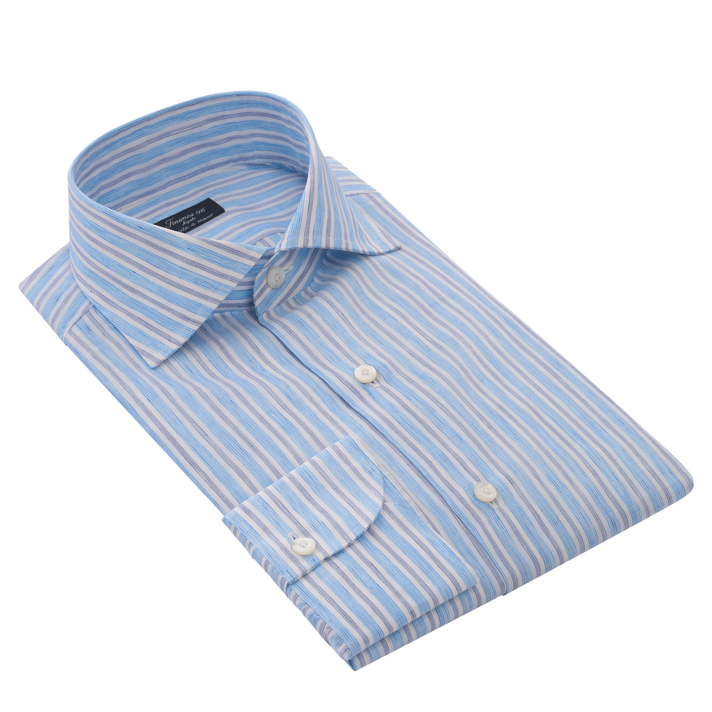 Striped Classic Napoli Shirt in Light Blue