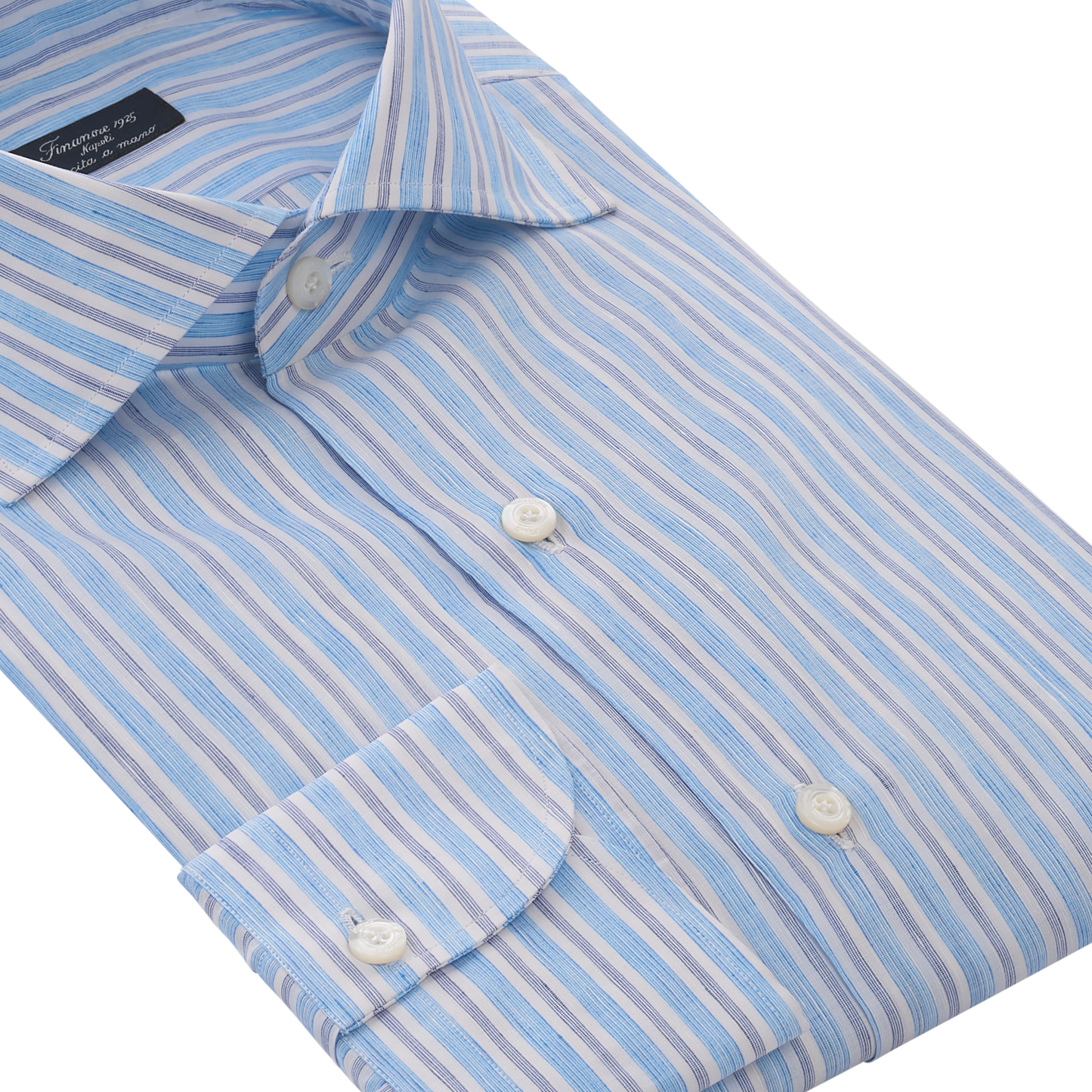 Striped Classic Napoli Shirt in Light Blue