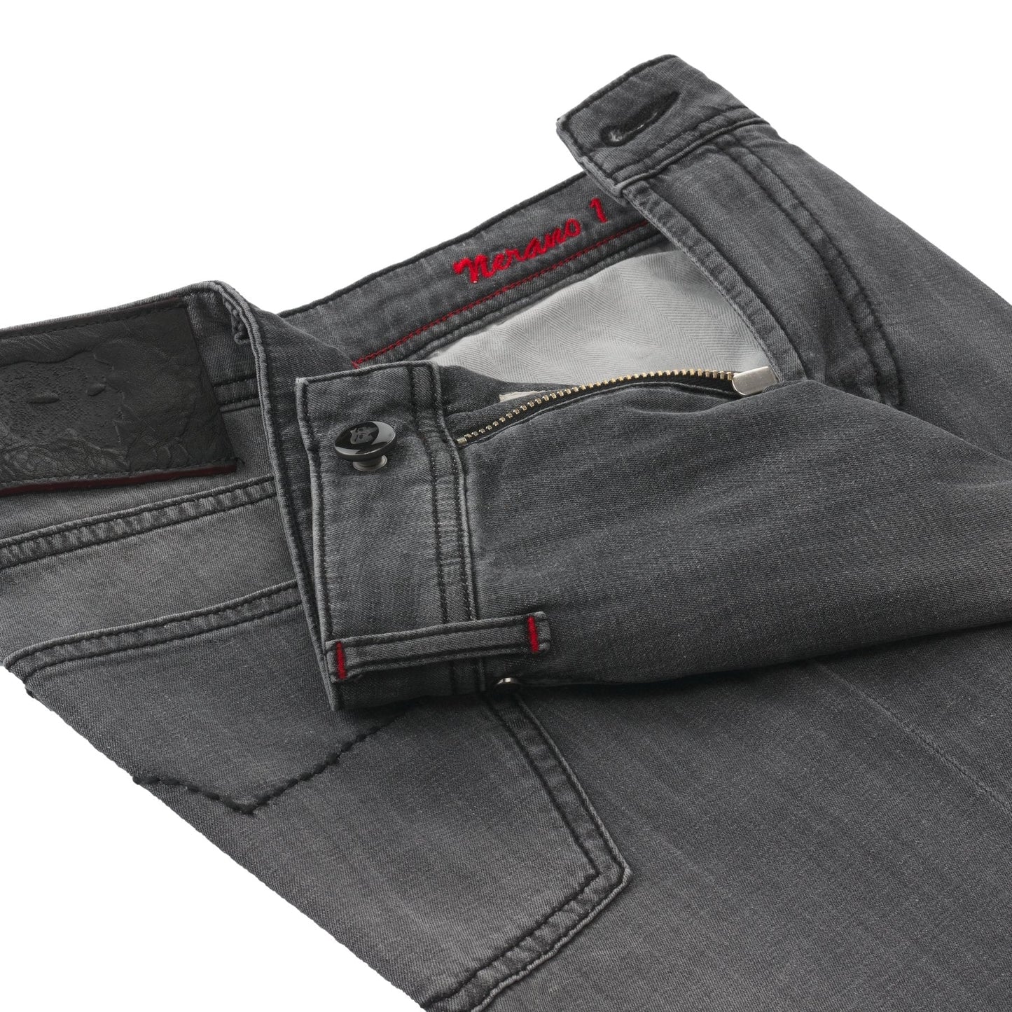 Marco Pescarolo Slim-Fit Stretch-Denim 5 Pockets Grey Jeans - SARTALE