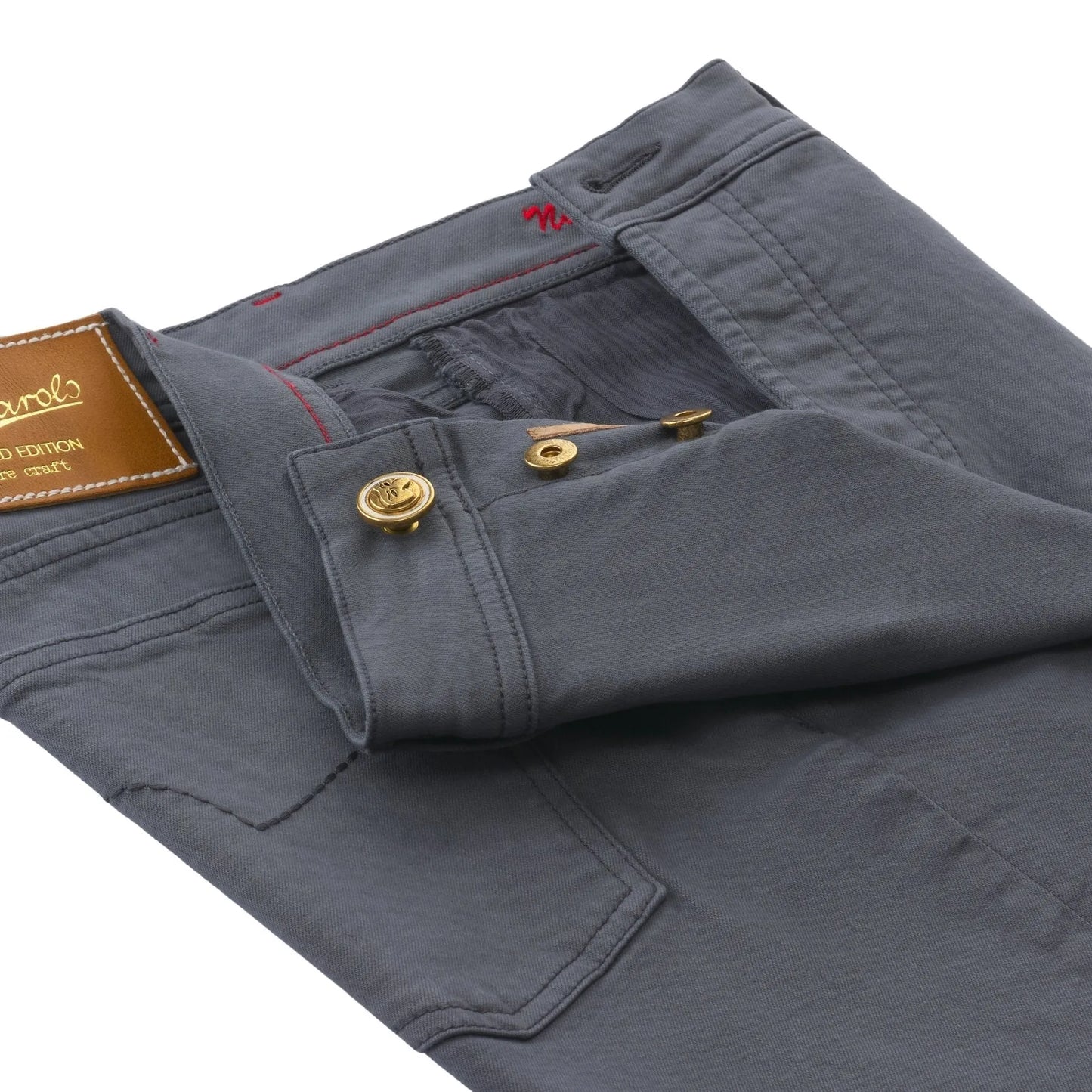 Regular-Fit Stretch-Denim 5 Pockets Grey Jeans