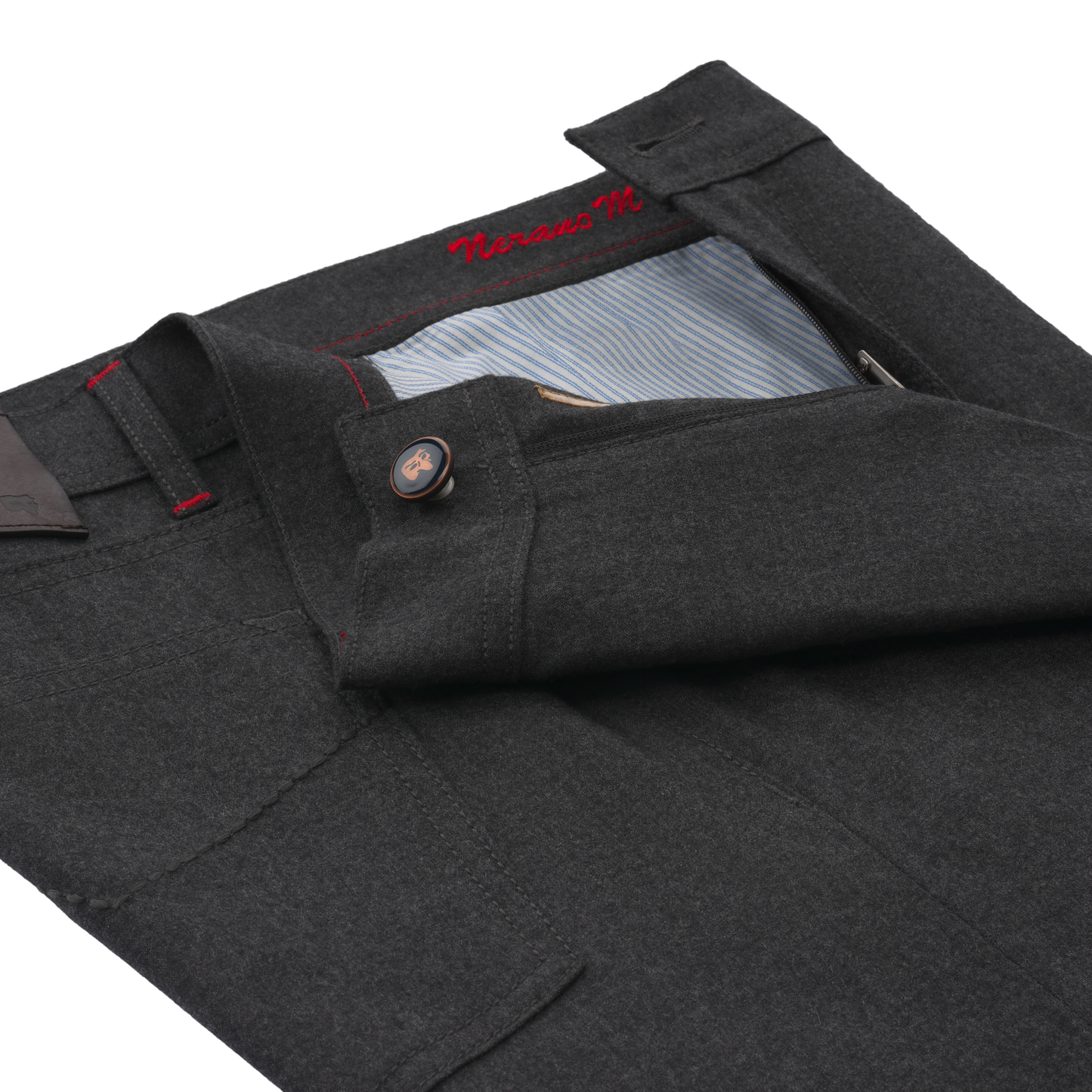 Marco Pescarolo Regular-Fit Stretch-Cashmere Trousers in Dark Grey - SARTALE