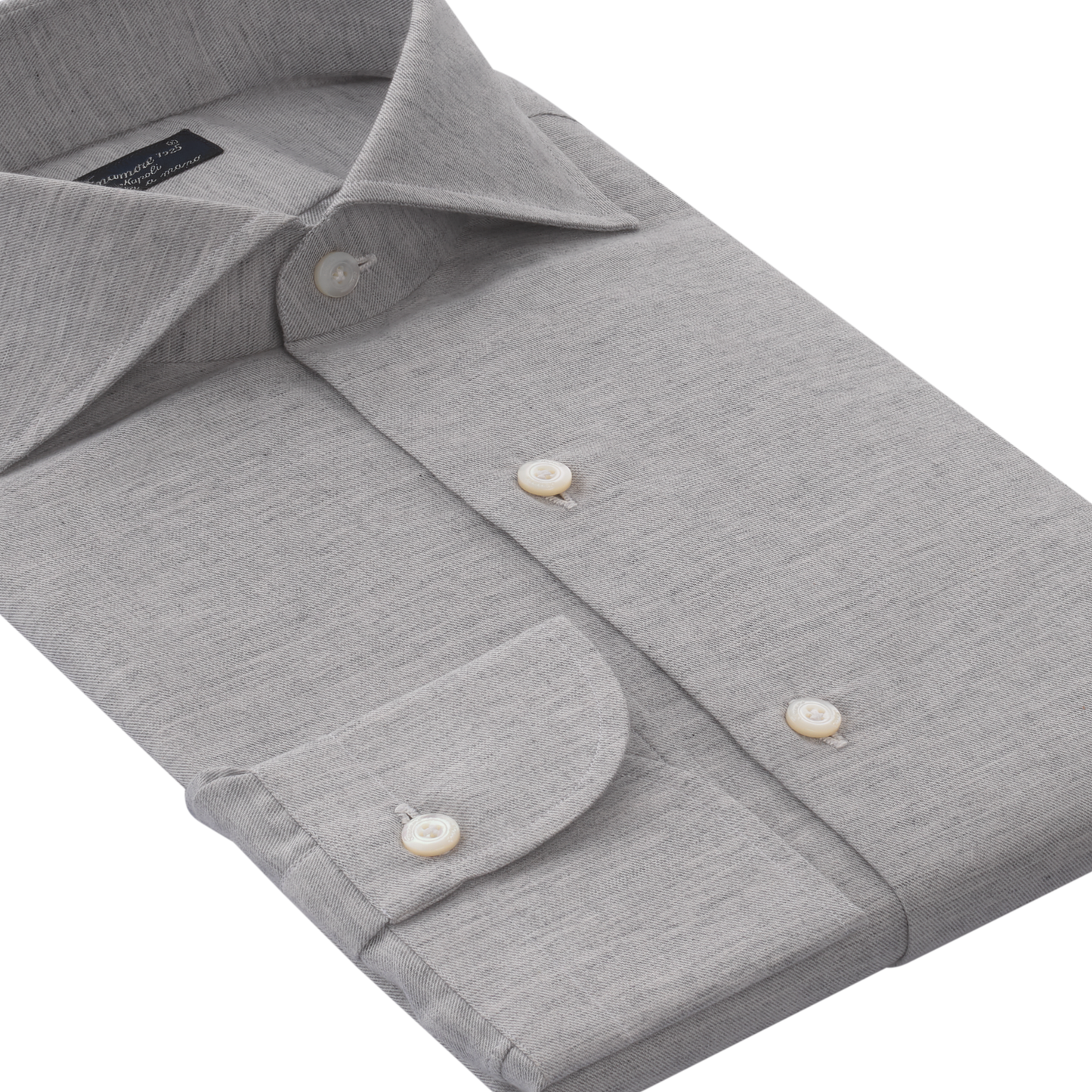 Finamore Cotton Shirt in Grey - SARTALE