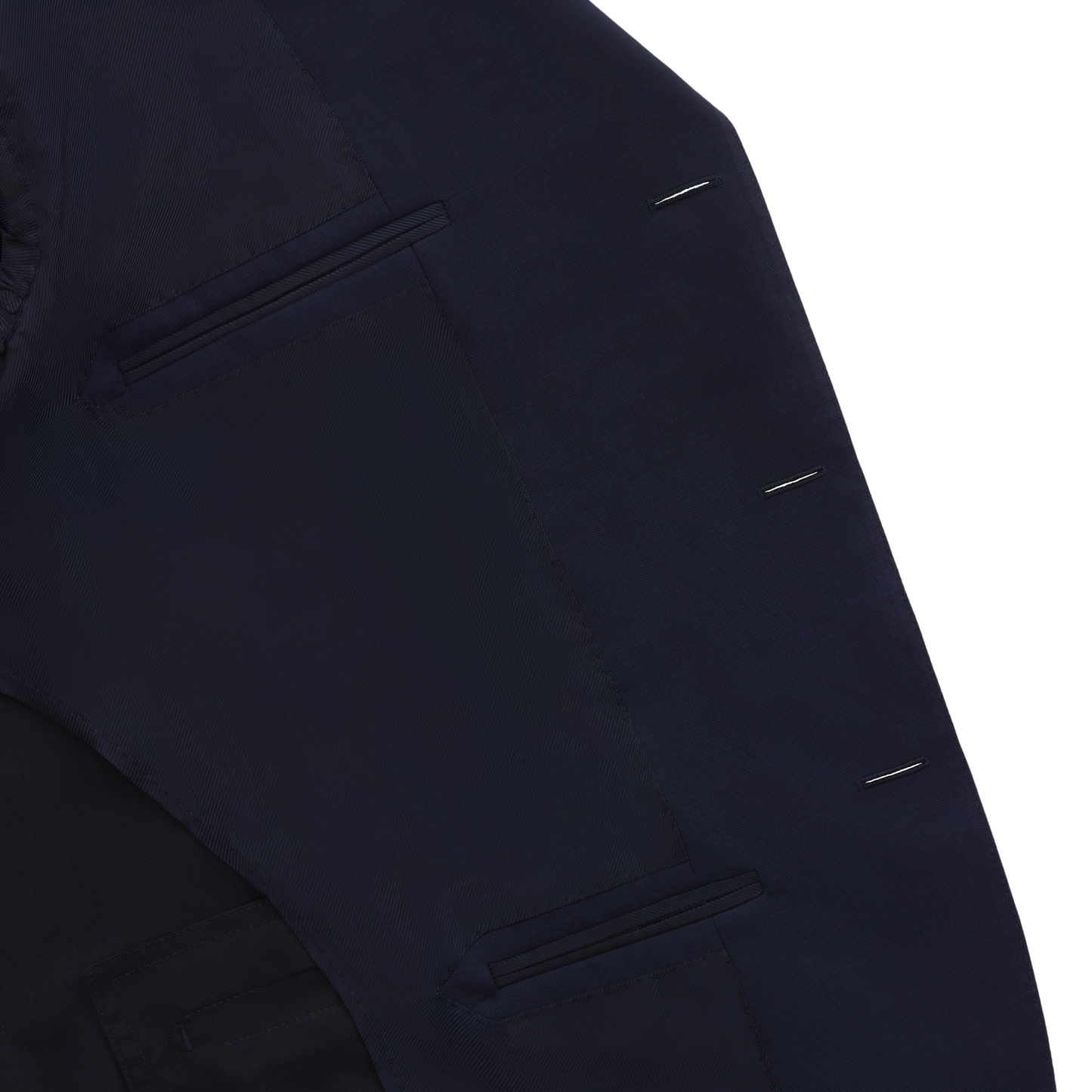 De Petrillo Single-Breasted Classic Virgin Wool Suit in Navy Blue. Exclusively Made for Sartale - SARTALE