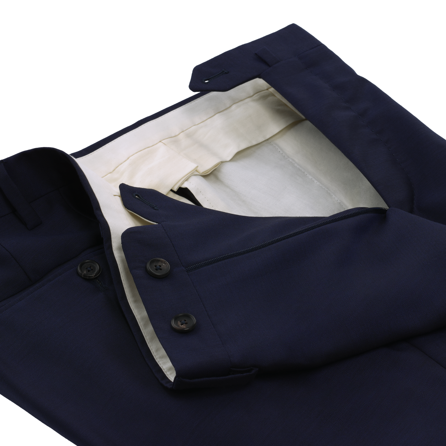 De Petrillo Single-Breasted Classic Virgin Wool Suit in Navy Blue. Exclusively Made for Sartale - SARTALE
