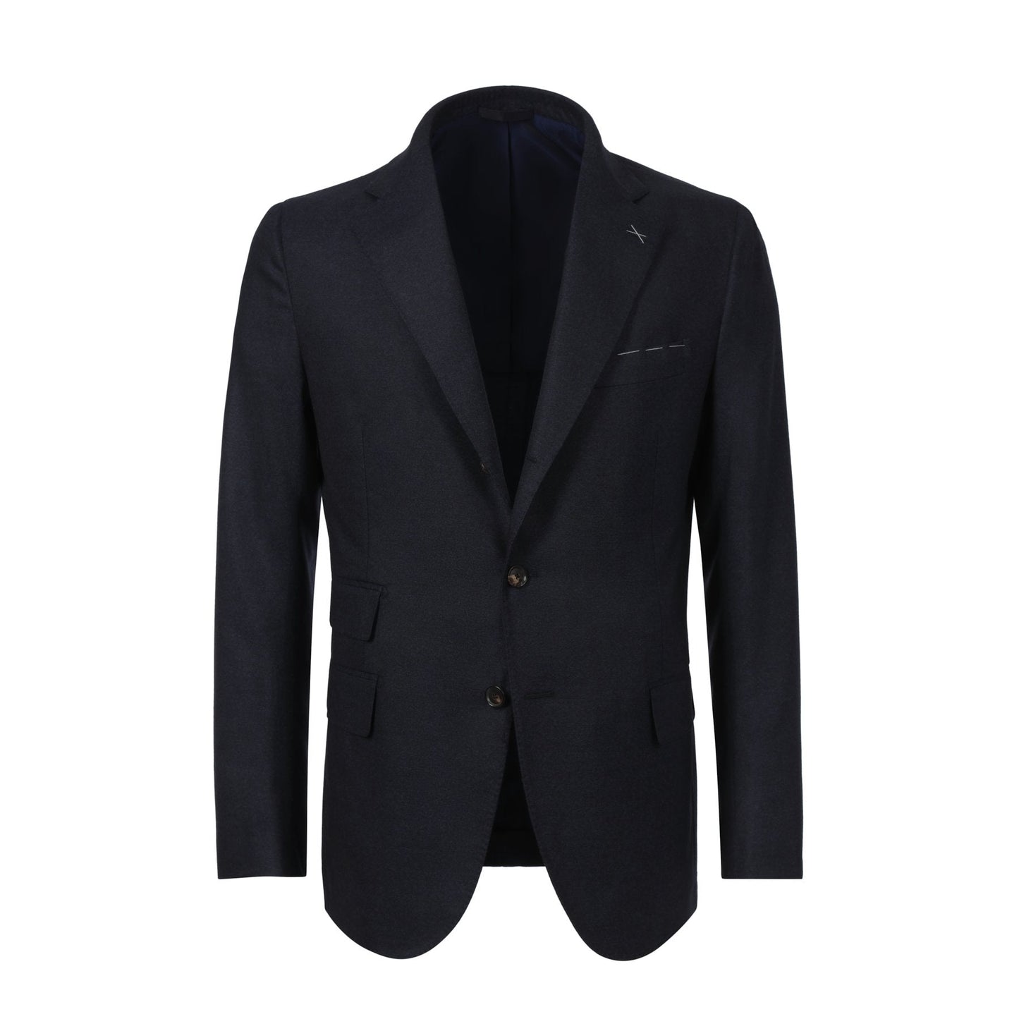 De Petrillo Single-Breasted Virgin Wool Suit in Dark Blue. Exclusively Made for Sartale - SARTALE