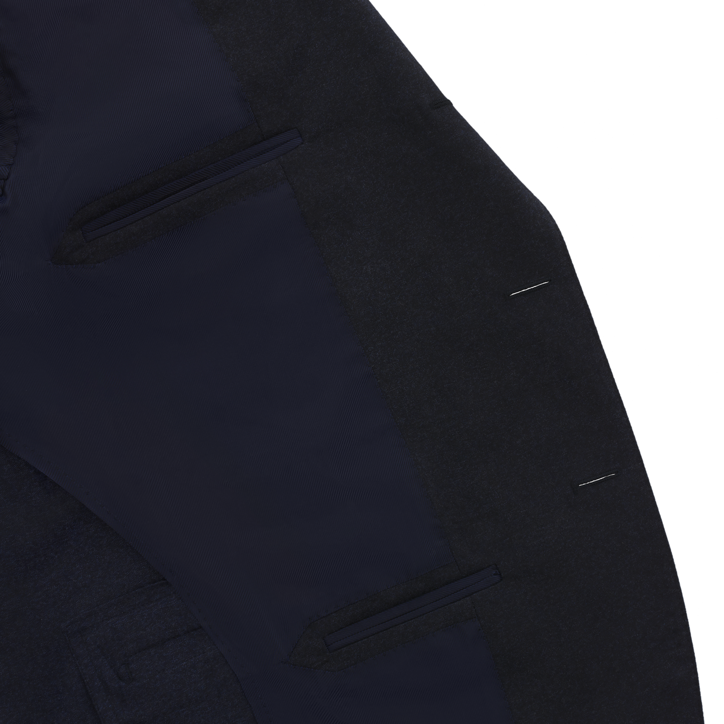 De Petrillo Single-Breasted Virgin Wool Suit in Dark Blue. Exclusively Made for Sartale - SARTALE